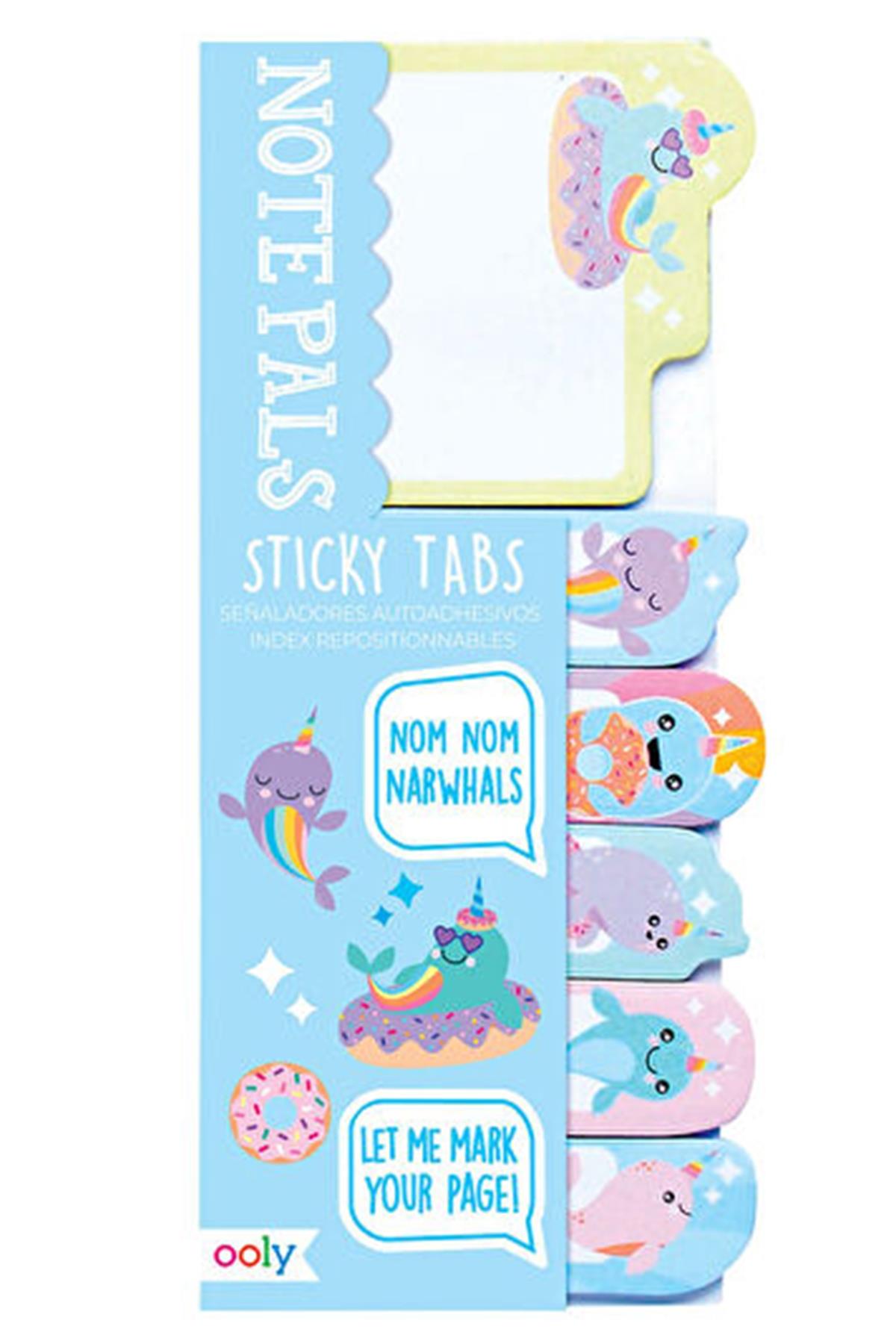 Ooly Note Pals Yapışkanlı Etiket Seti - Nom Nom Narwhals Çok Renkli