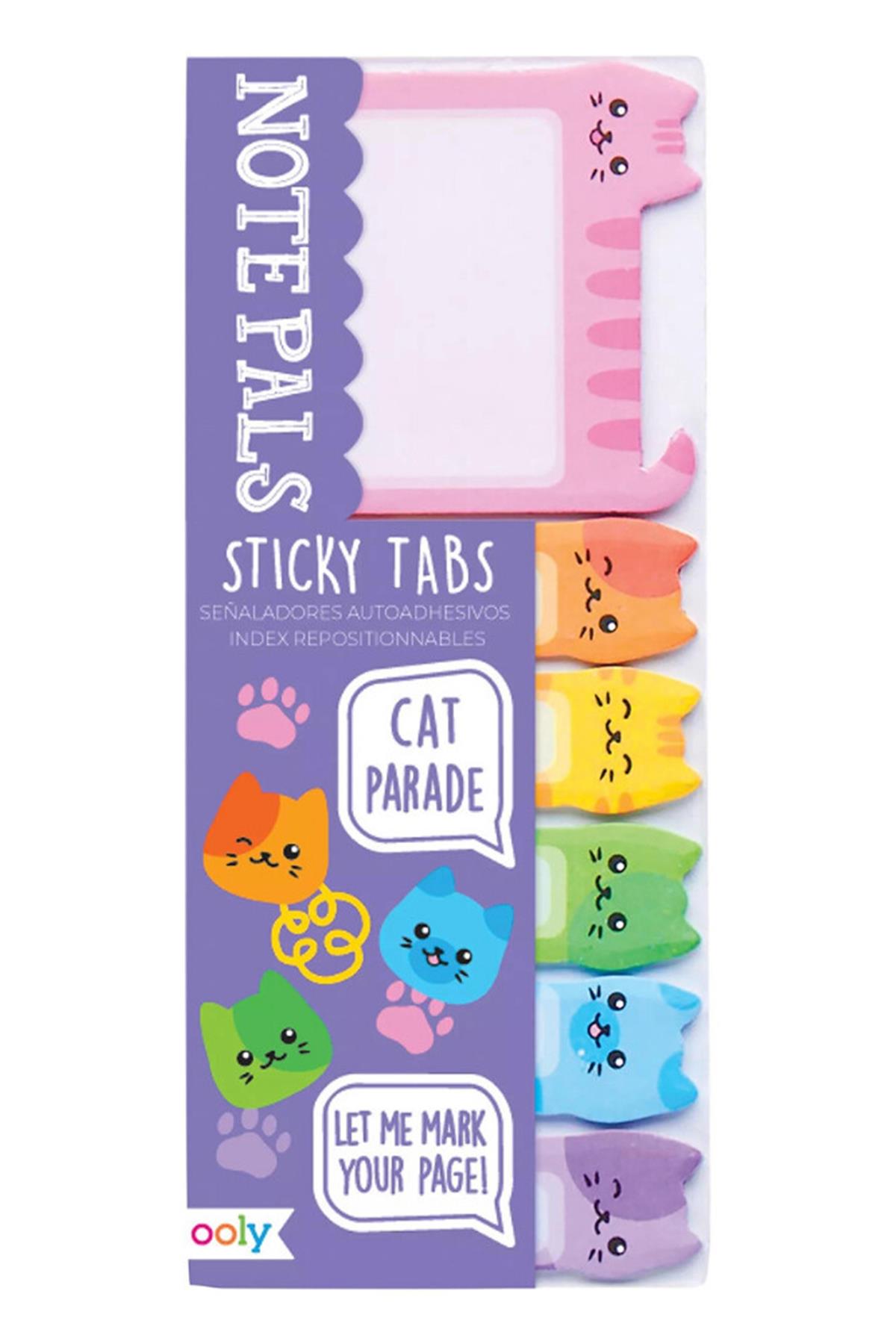 Ooly Note Pals Yapışkanlı Etiket Seti - Cat Parade Çok Renkli