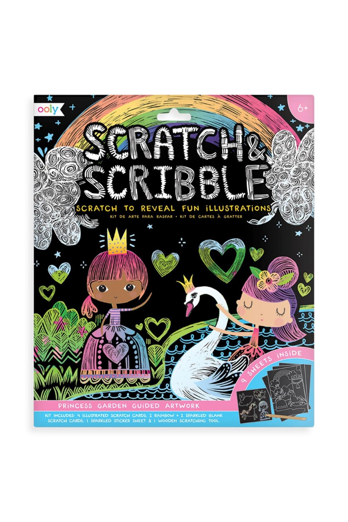 Ooly Scratch & Scribble - Princess Garden Çok Renkli
