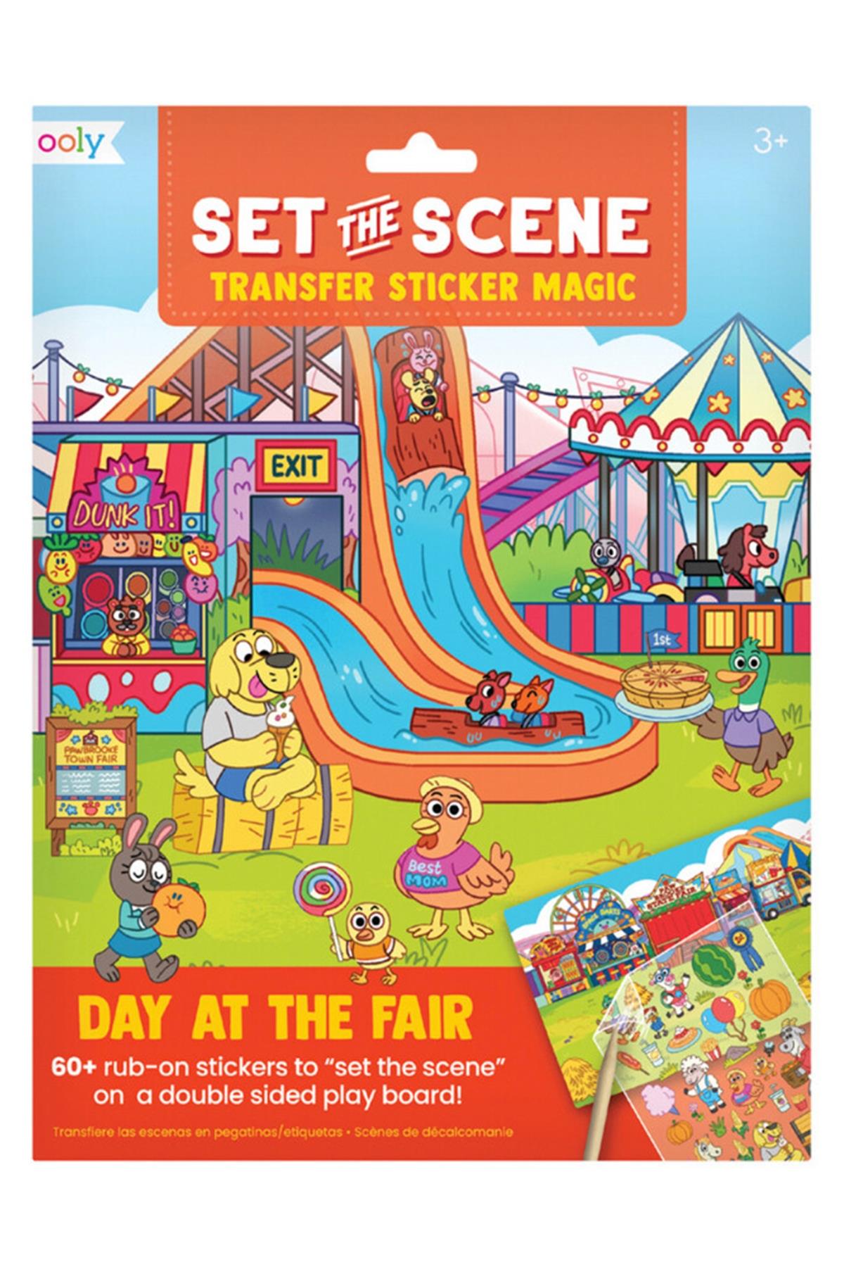 Ooly Set The Scene Transfer Çıkartma Seti- Day At The Fair Çok Renkli