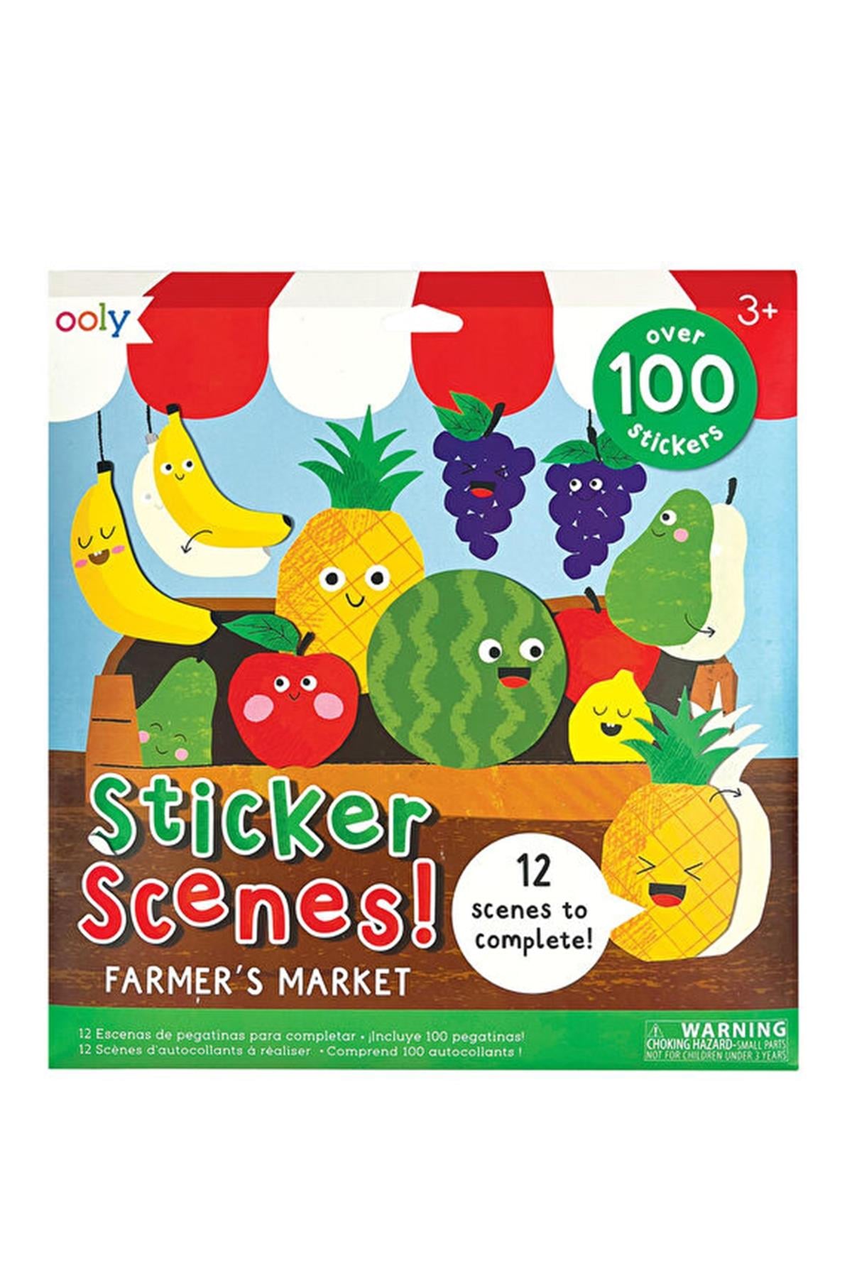 Ooly Sticker Scenes Çıkartma Sahnesi - Farmer's Market Çok Renkli