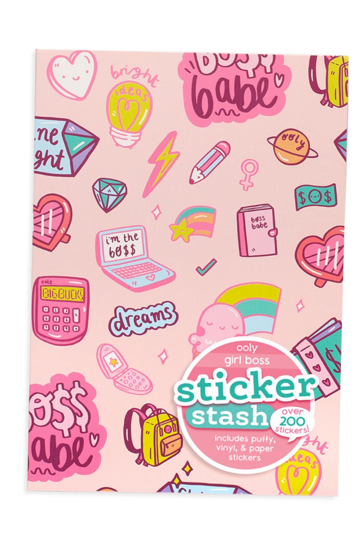 Ooly Sticker Stash Çıkartma Seti - Girl Boss Çok Renkli
