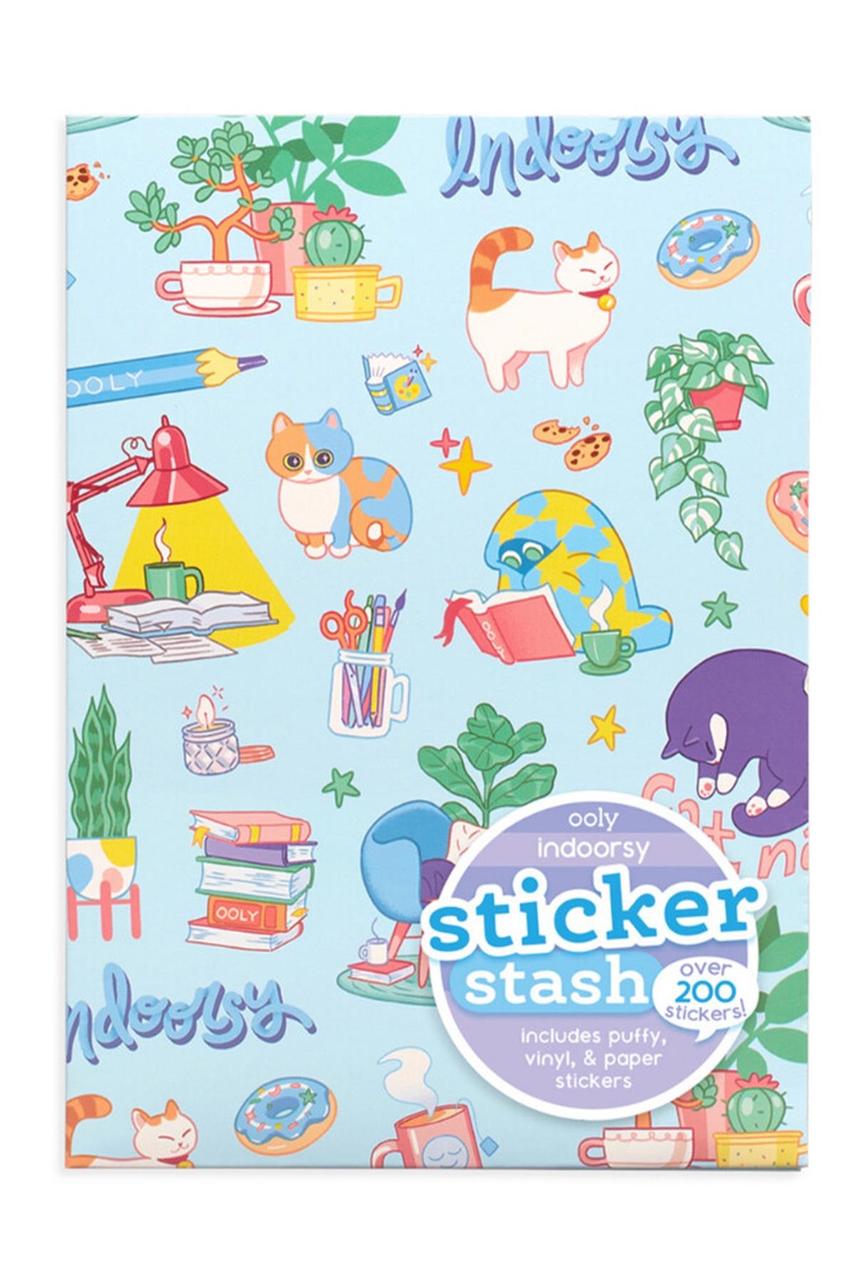 Ooly Sticker Stash Çıkartma Seti - Indoorsy Çok Renkli