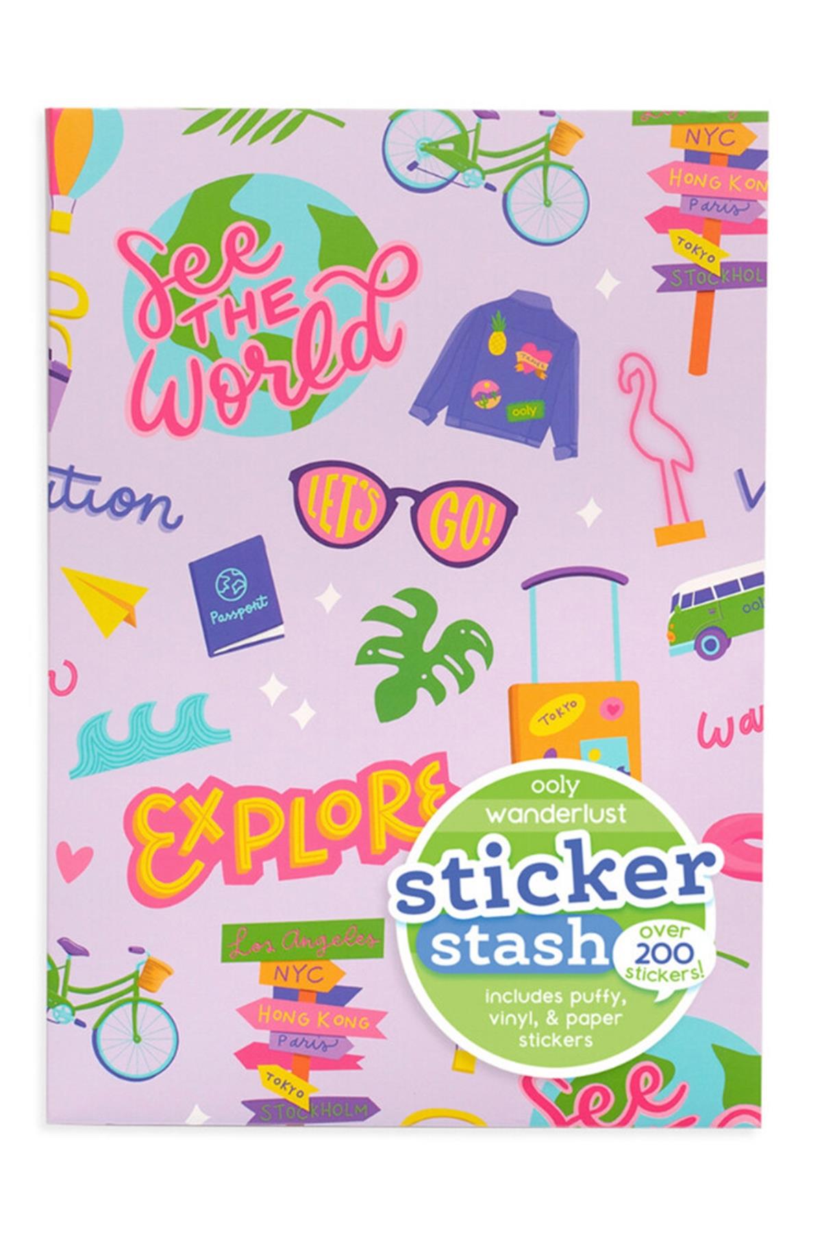 Ooly Sticker Stash Çıkartma Seti - Wanderlust Çok Renkli