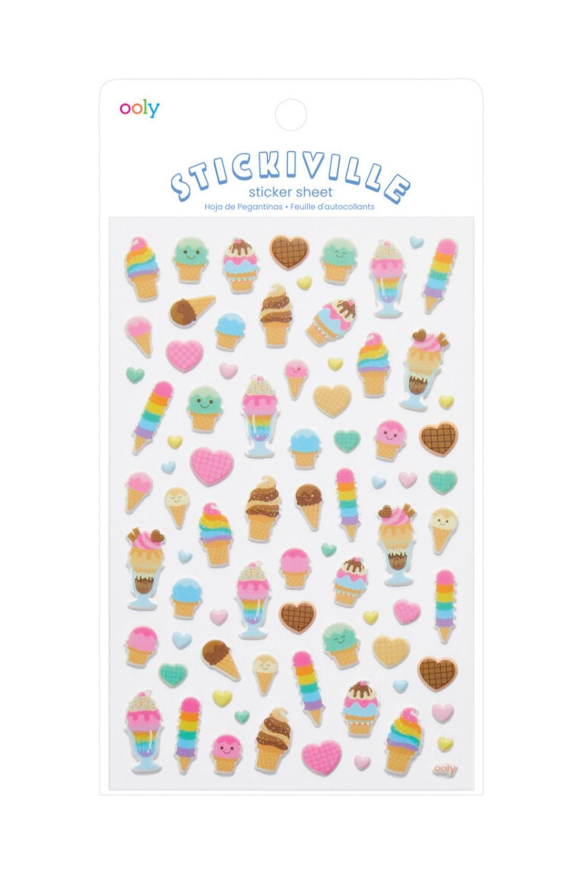 Ooly Stickiville Çıkartmalar - Ice Cream Dream Çok Renkli