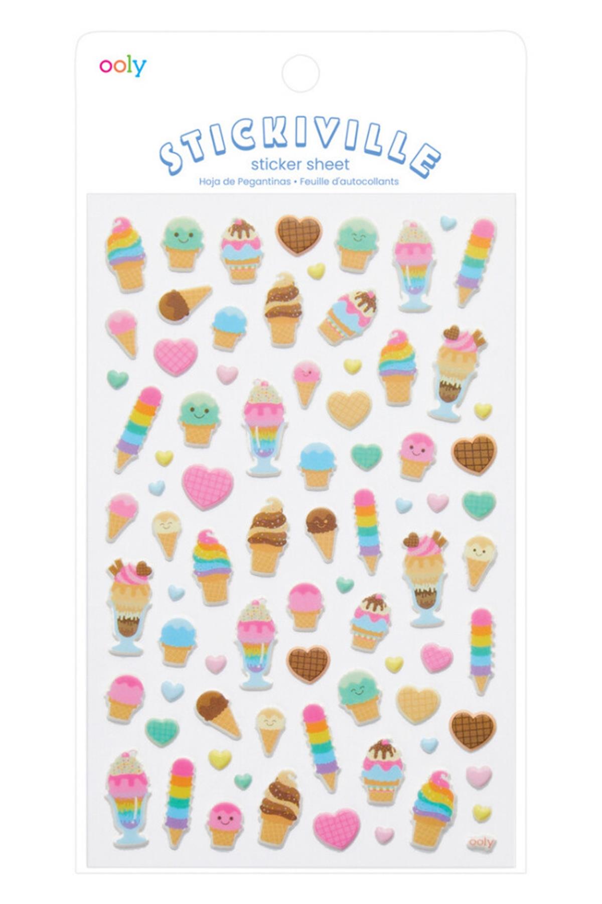 Ooly Stickiville Çıkartmalar - Ice Cream Dream Çok Renkli