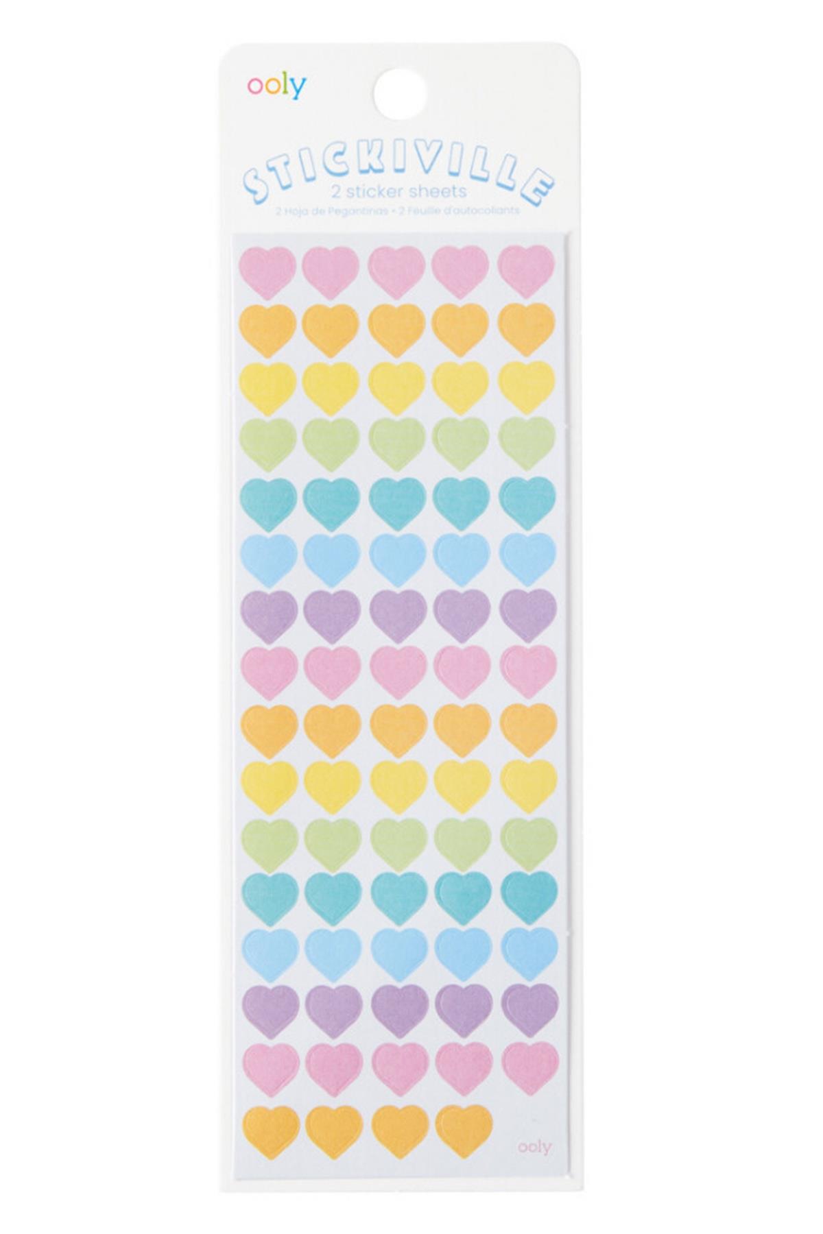 Ooly Stickiville Çıkartmalar - Mini Hearts Çok Renkli