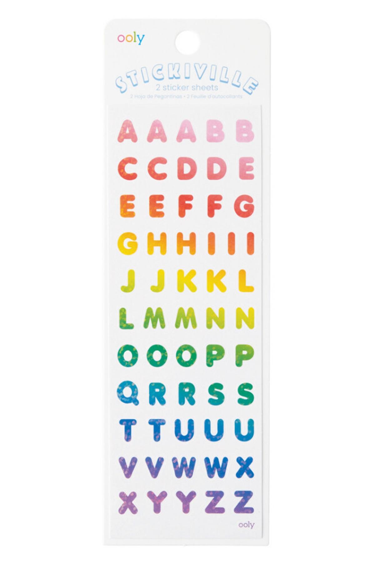 Ooly Stickiville Çıkartmalar - Rainbow Letters Çok Renkli