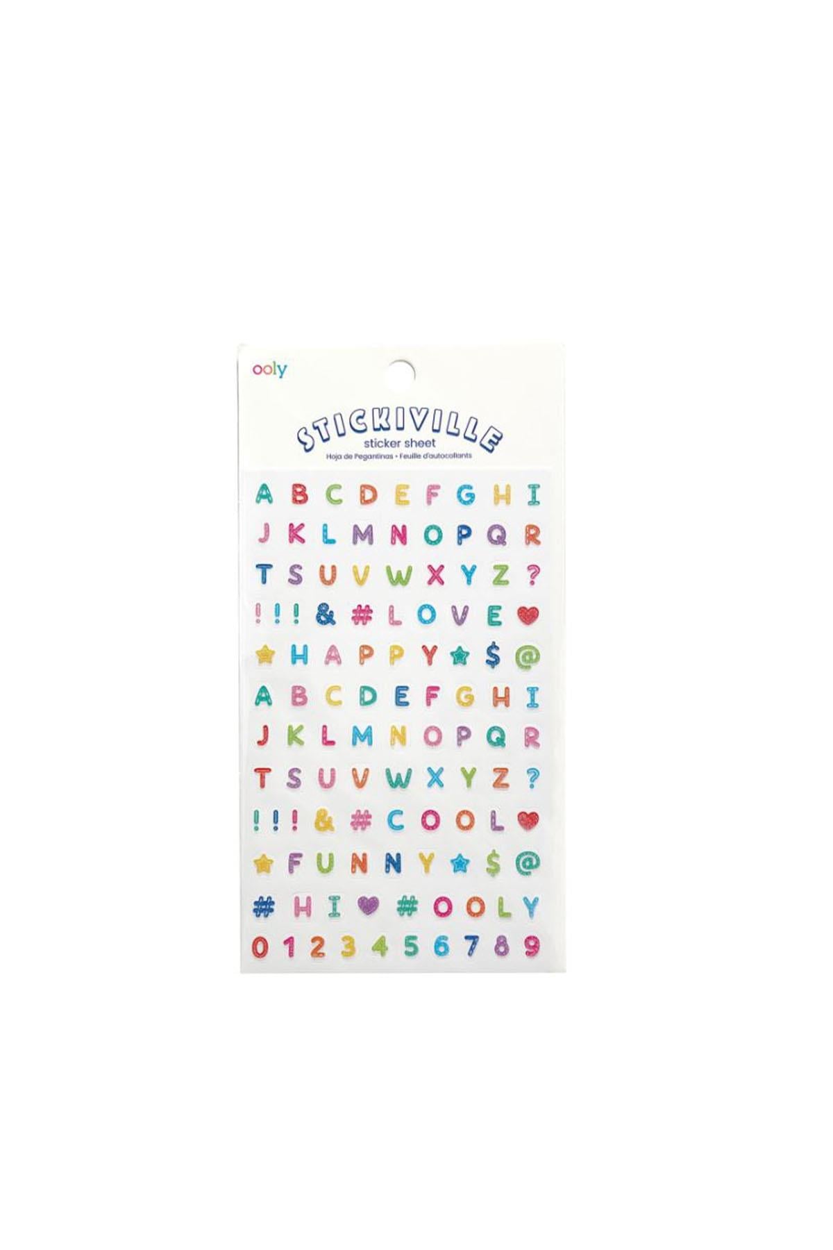 Ooly Stickville Çıkartmalar - Alphabets Çok Renkli