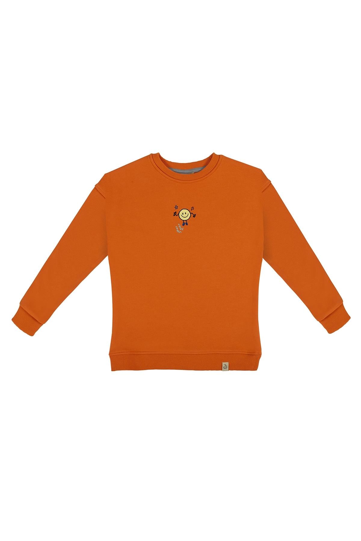 ORANGE SMILEY SWEATSHIRT Turuncu
