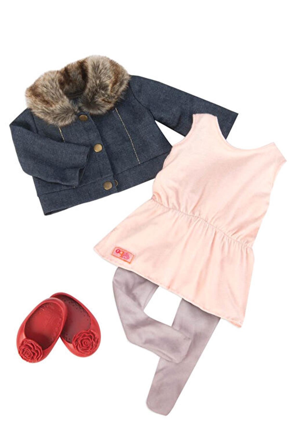 Our Generation Kıyafet - Jean Jacket & Fur Collar Çok Renkli
