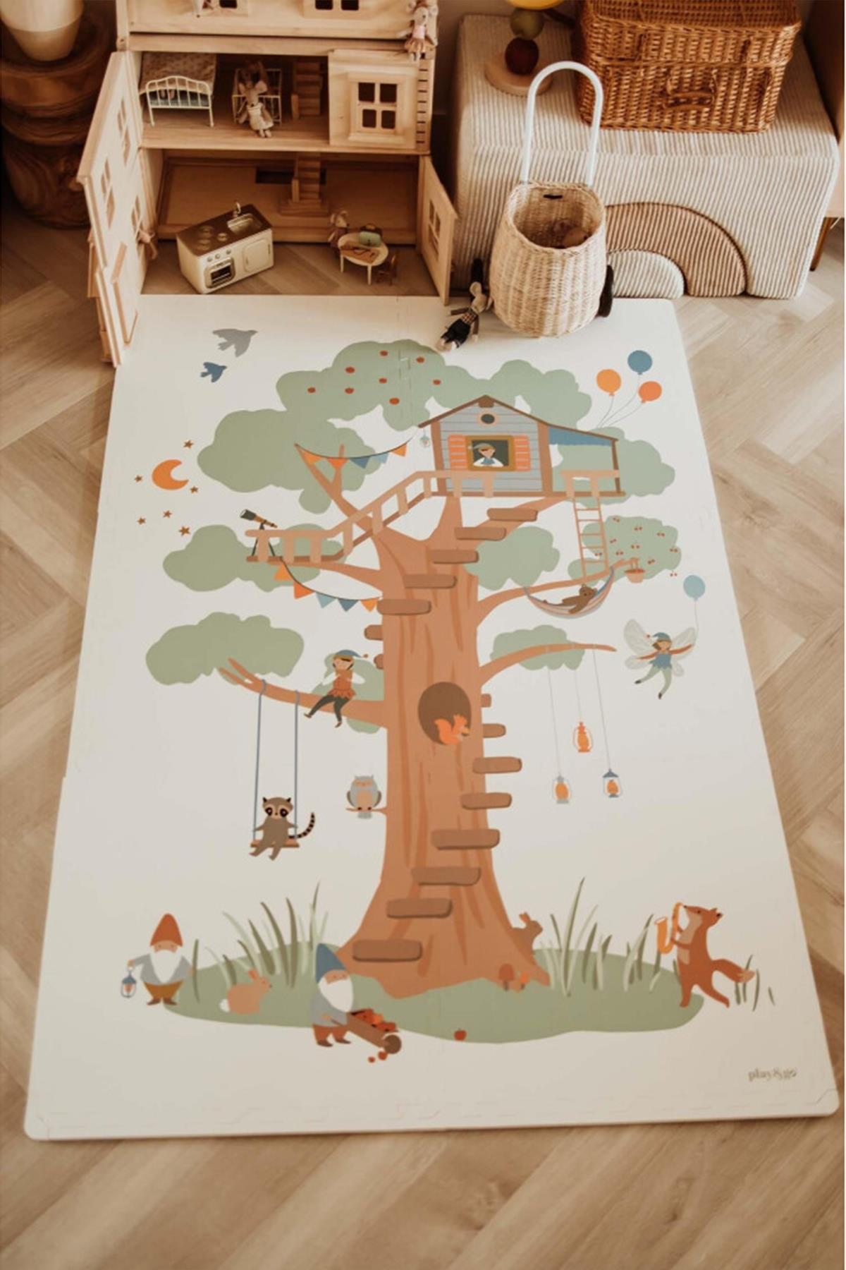 Play Go / Eevaa Puzzle Oyun Matı, Treehouse / Stars Std