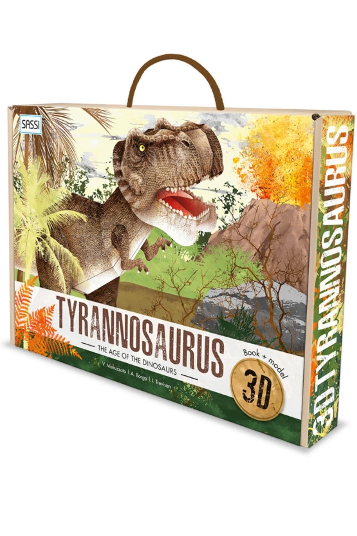 Sassi /3D TYRANNOSAURUS - BOOK AND 3D MODEL Çok Renkli