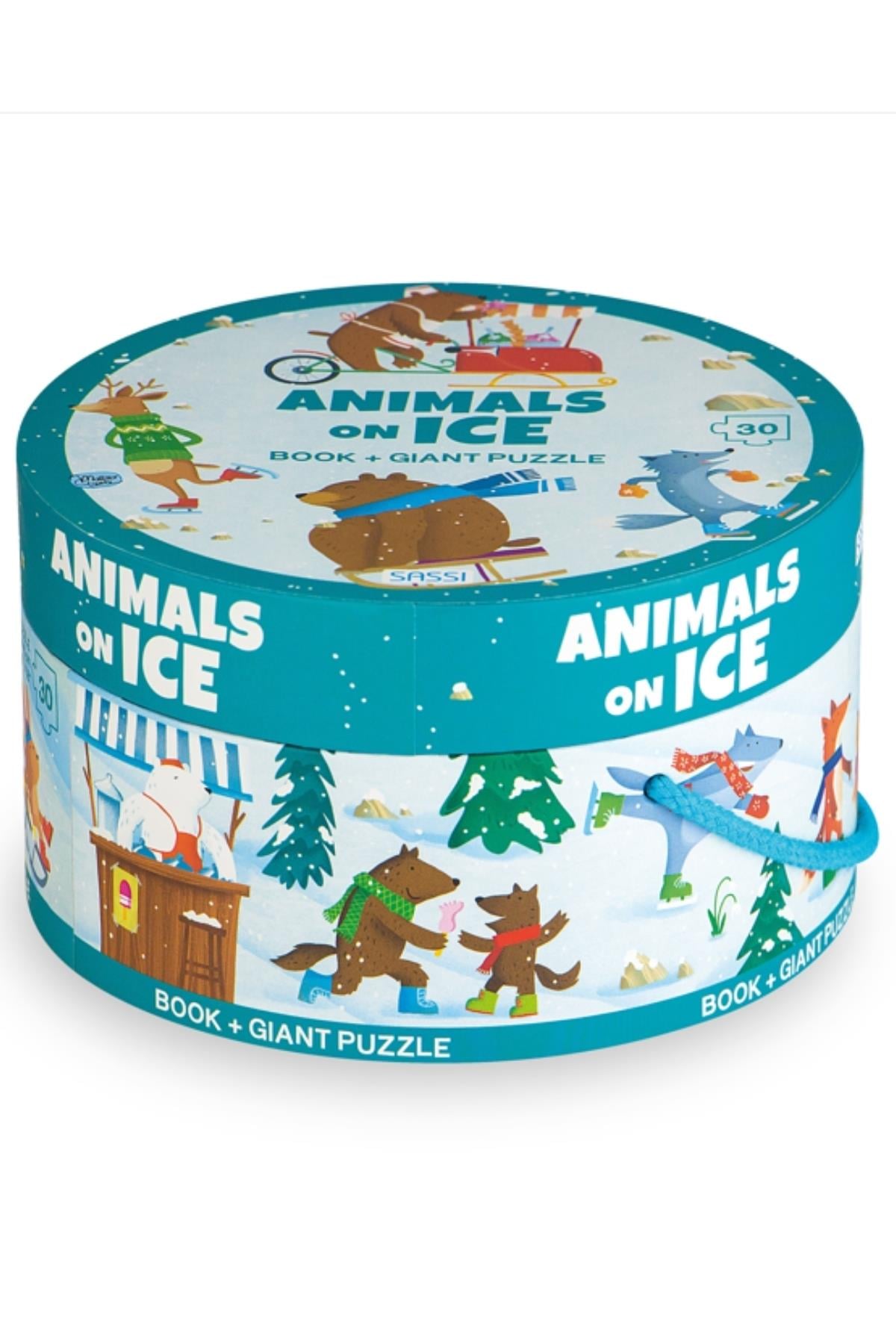 Sassi /ANIMALS ON ICE GIANT PUZZLE 30 PARÇA Çok Renkli