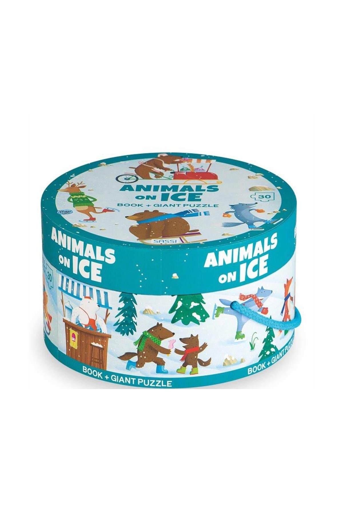 Sassi /ANIMALS ON ICE GIANT PUZZLE Çok Renkli