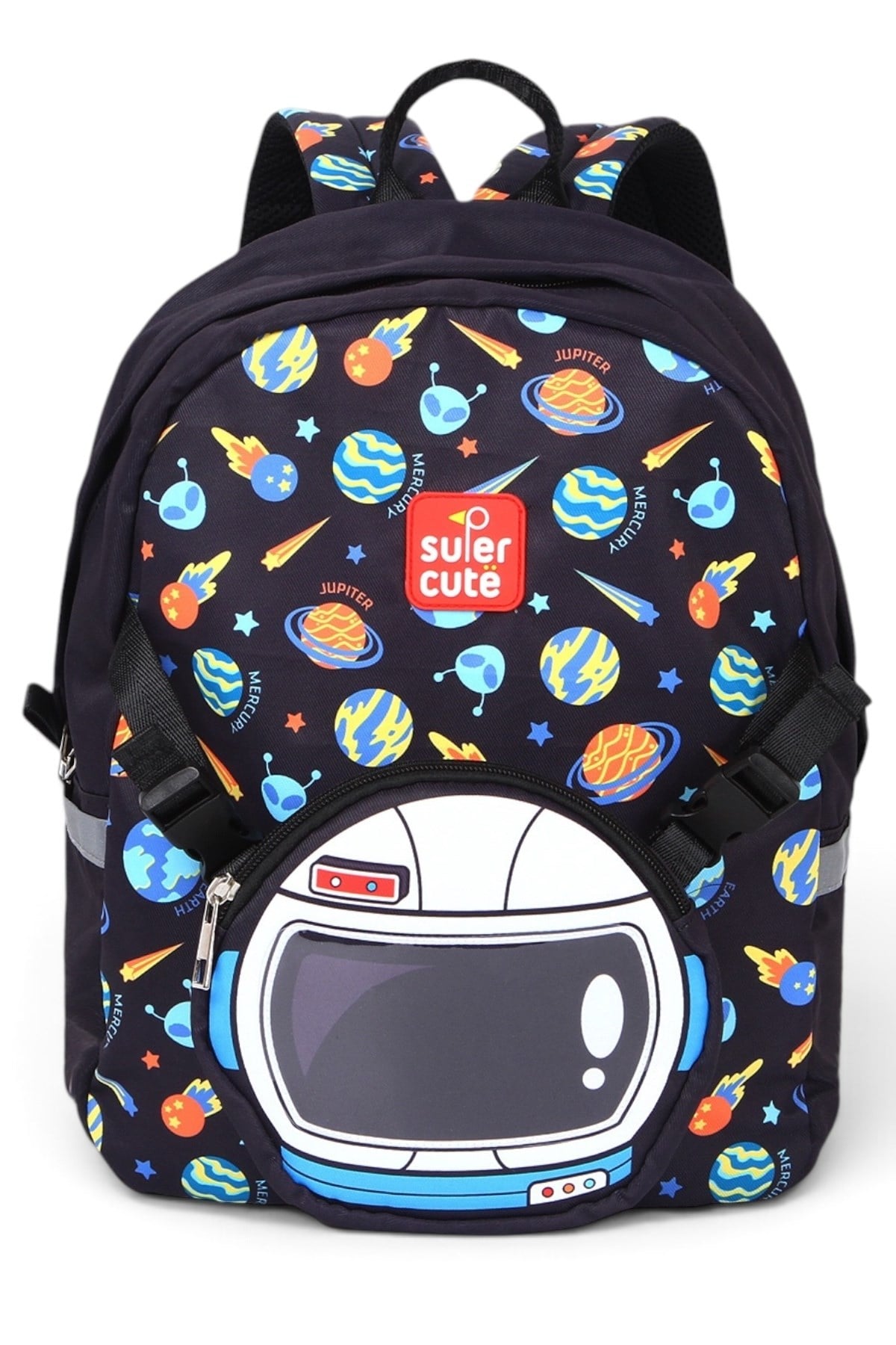 Supercute Two in One Astronaut Sırt Çantası Siyah