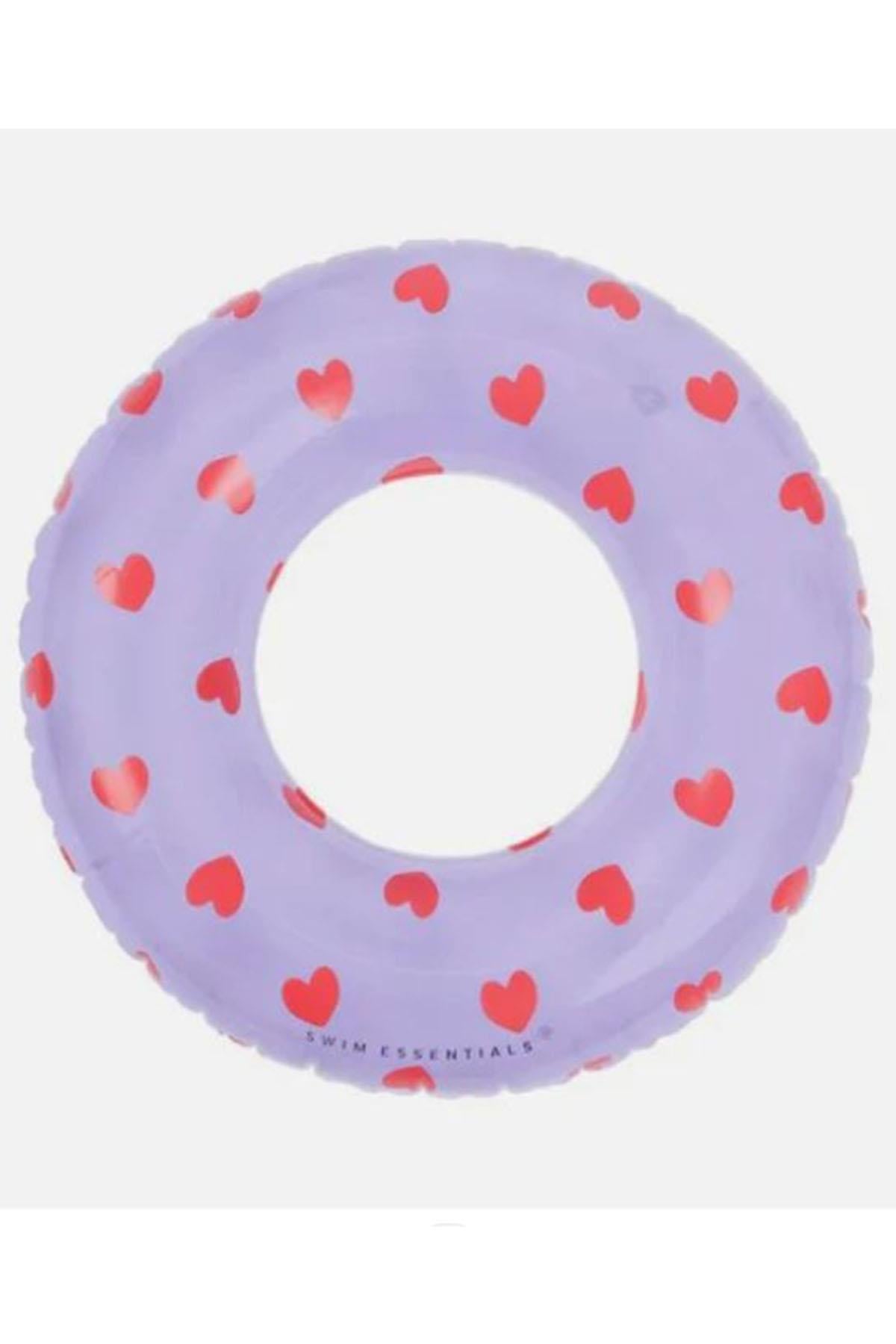 Swim Essentials Hearts Lila Yüzme Simidi 55cm Çok Renkli