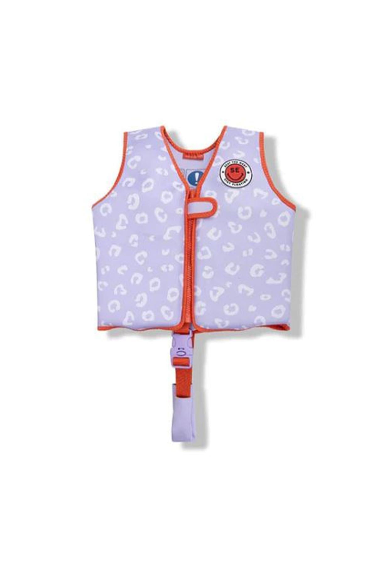 Swim Essentials Leopard Lila Köpük Dolgulu Yüzme Yeleği 3-6 Yaş Çok Renkli