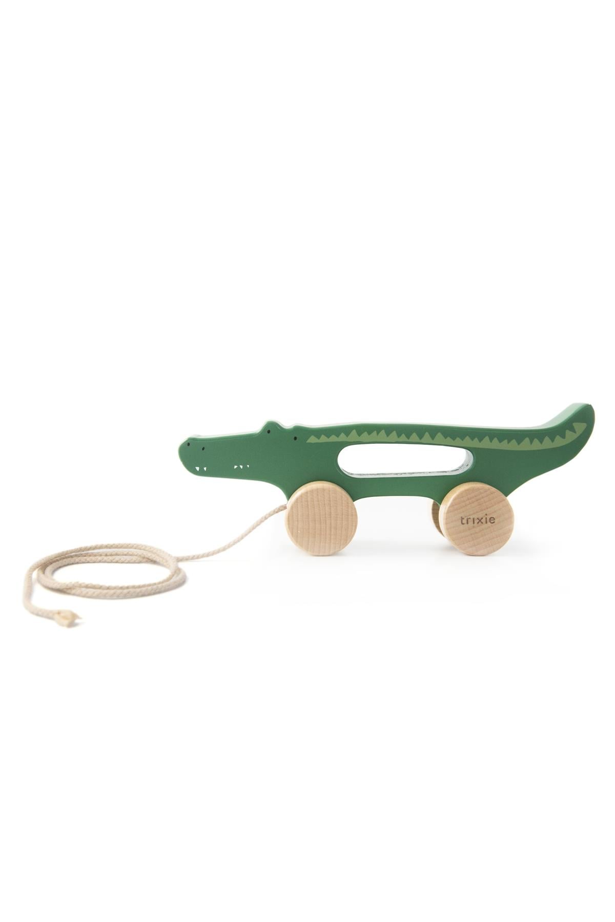 TRIXIE - WOODEN PULL ALONG TOY (MR.CROCODILE) - Ahşap İpli Oyuncak Timsah