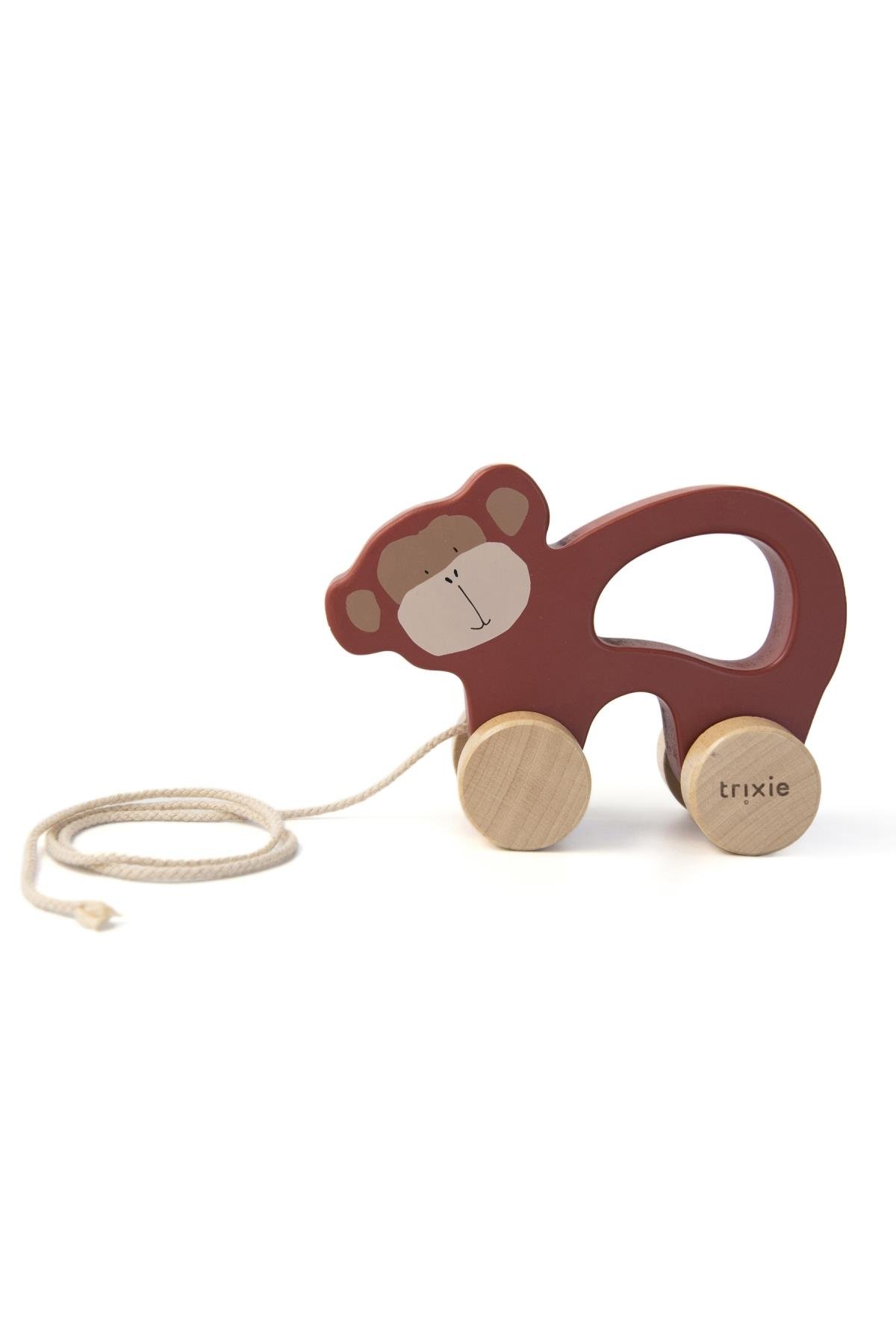 TRIXIE - WOODEN PULL ALONG TOY (MR.MONKEY) - Ahşap İpli Oyuncak Maymun