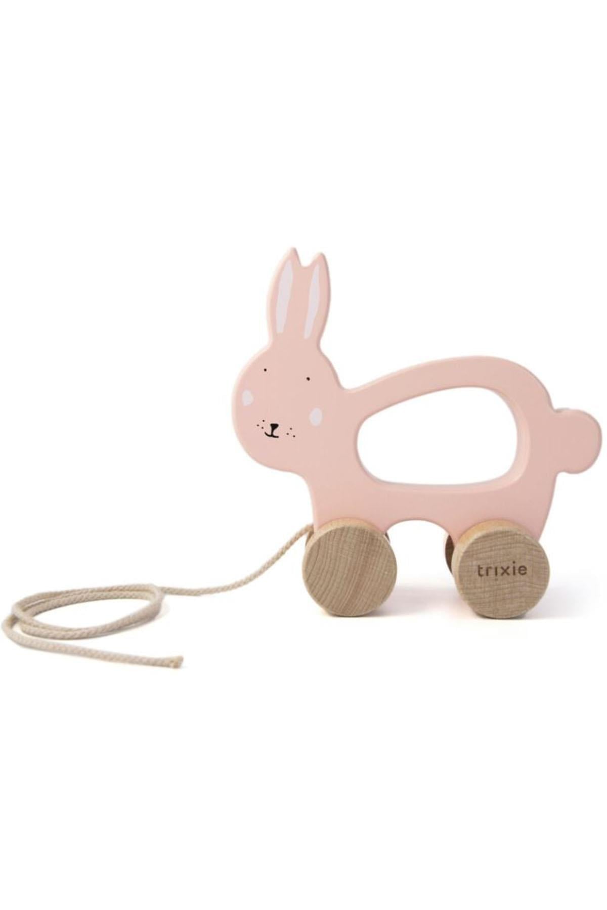 TRIXIE - WOODEN PULL ALONG TOY (MRS.RABBIT) - Ahşap İpli Oyuncak RABBIT