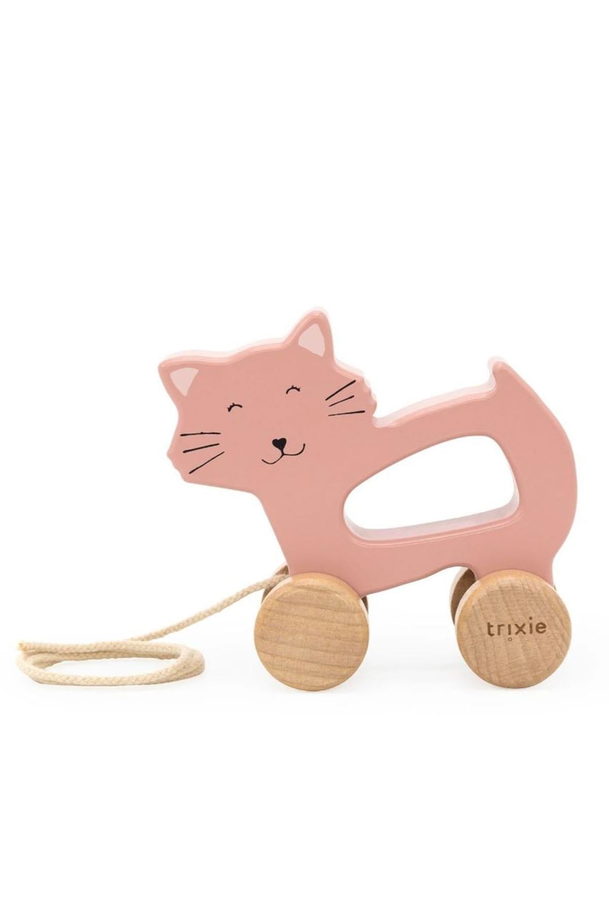 TRIXIE - WOODEN PULL ALONG TOY (MRS.CAT) - Ahşap İpli Oyuncak CAT