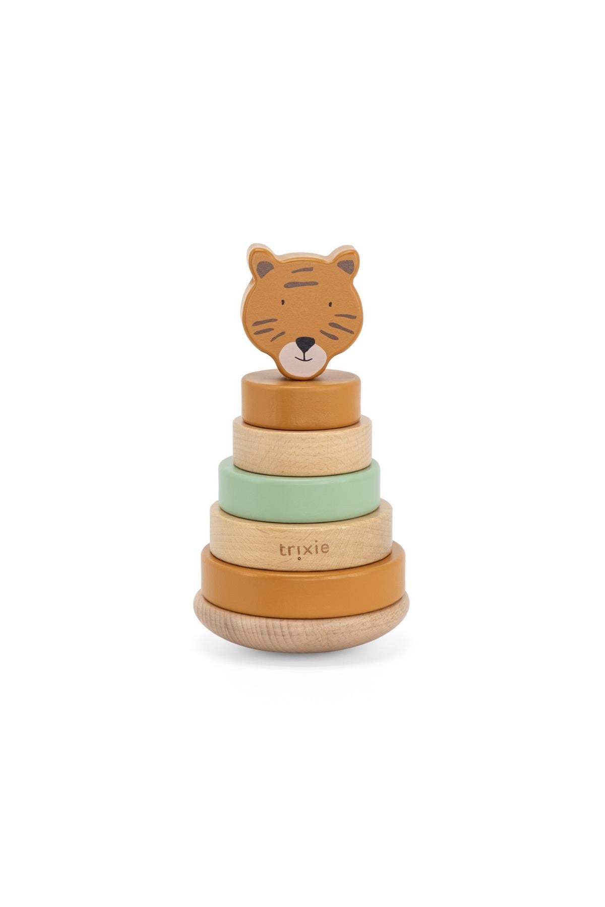 TRIXIE - WOODEN STACKING TOY (MR.TIGER) - Ahşap Dizme Oyuncağı KAPLAN