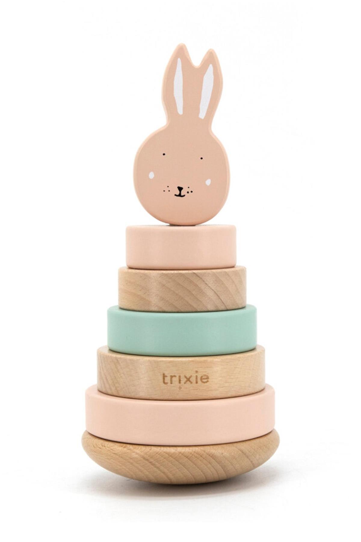 TRIXIE - WOODEN STACKING TOY (MRs. RABBIT) - Ahşap Dizme Oyuncağı Rabbit