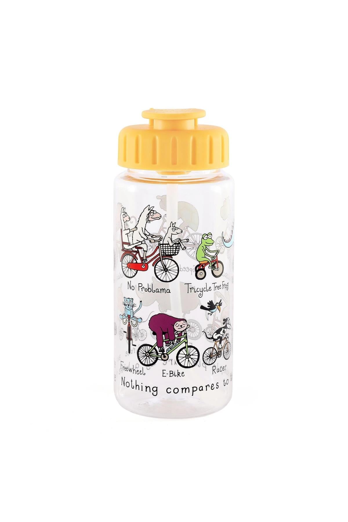 Tyrell Katz Pipetli Matara / Suluk 400 ml Animals on Bike Çok Renkli