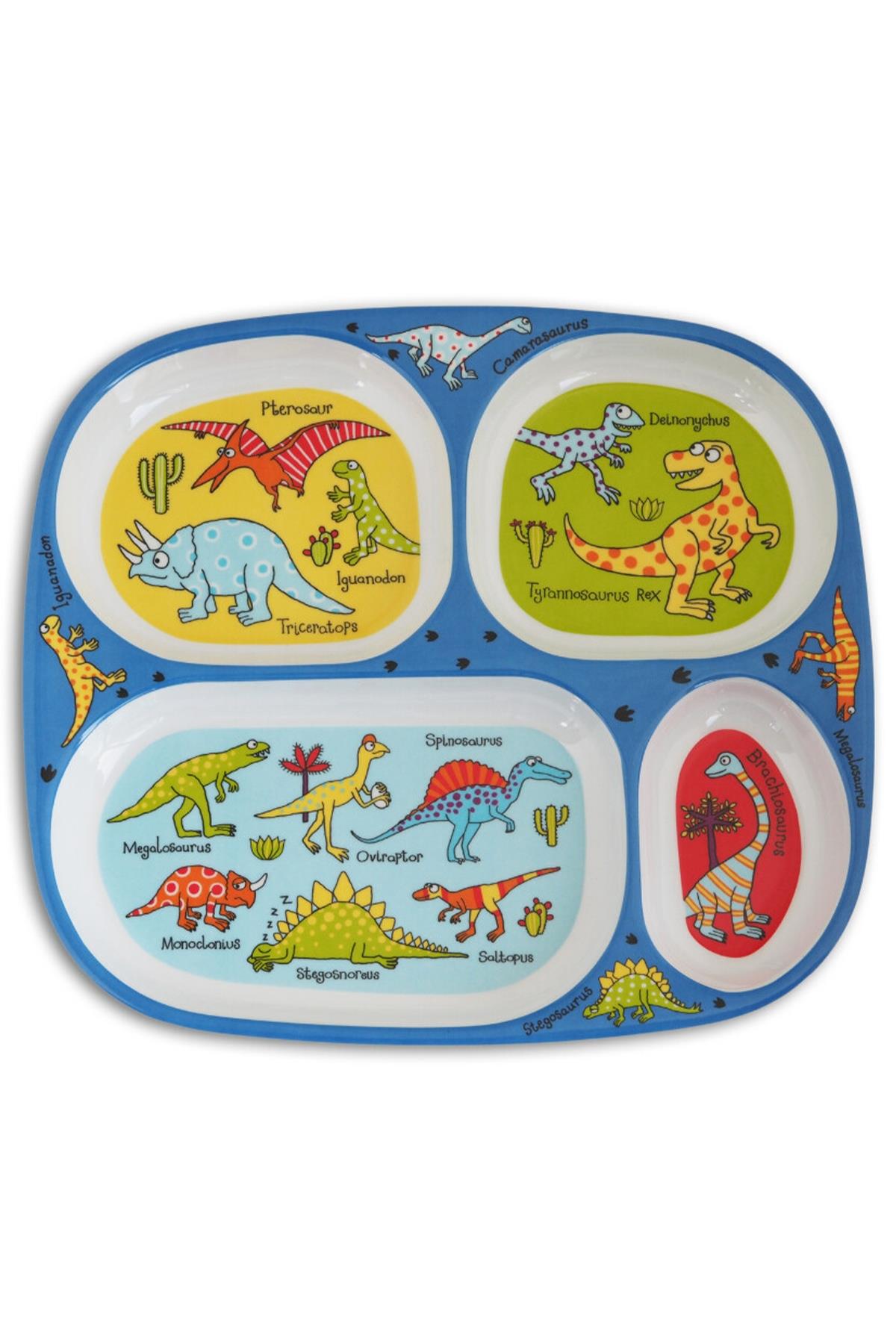 TYRRELL KATZ BEBEKLER IÇIN MINI BÖLMELI TABAK DINO Çok Renkli