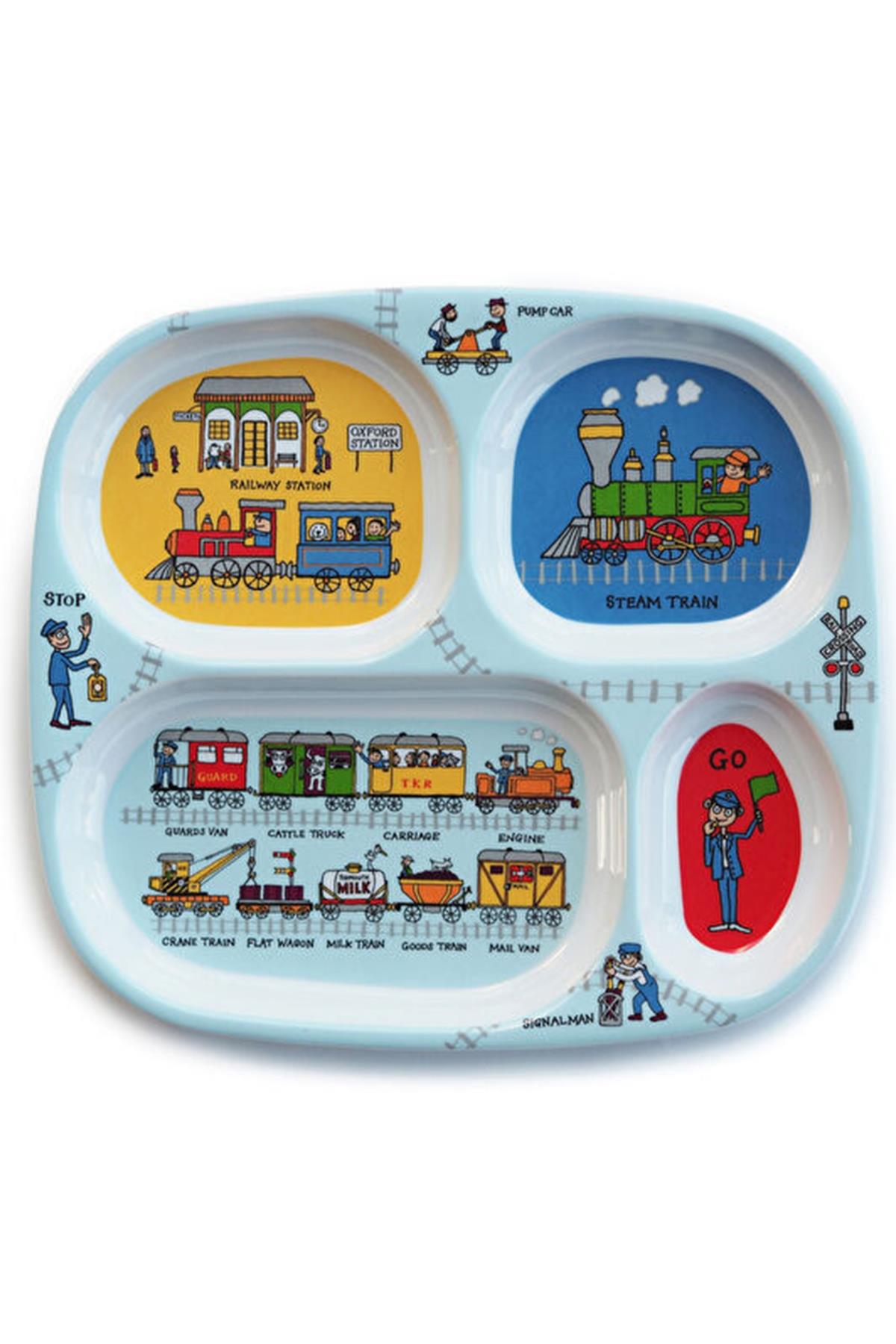 TYRRELL KATZ BEBEKLER İÇİN MİNİ BÖLMELİ TABAK TRAINS Çok Renkli
