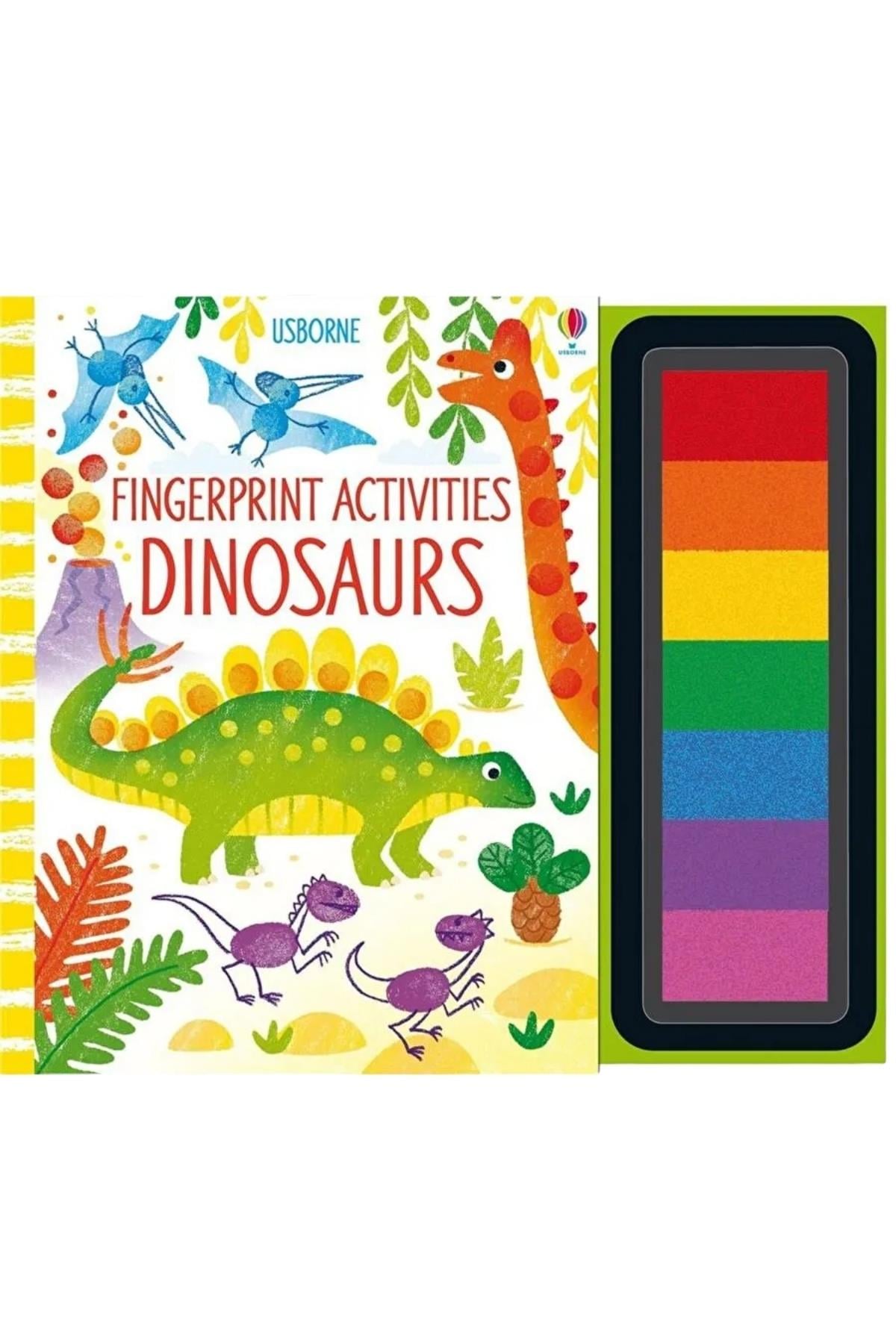 Usborne / Fingerprint Activities Dinosaurs Çok Renkli