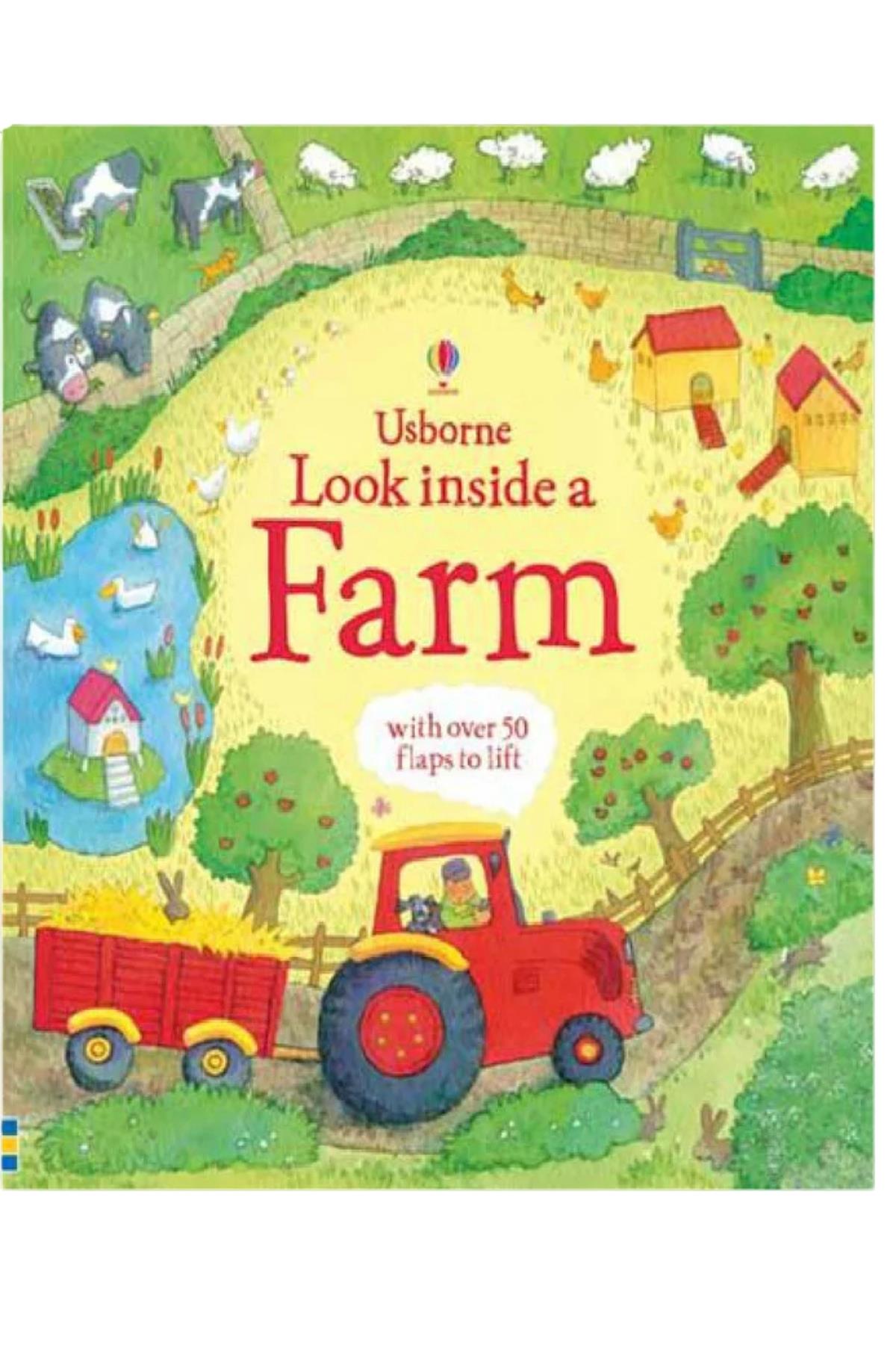 Usborne /LOOK INSIDE A FARM Çok Renkli