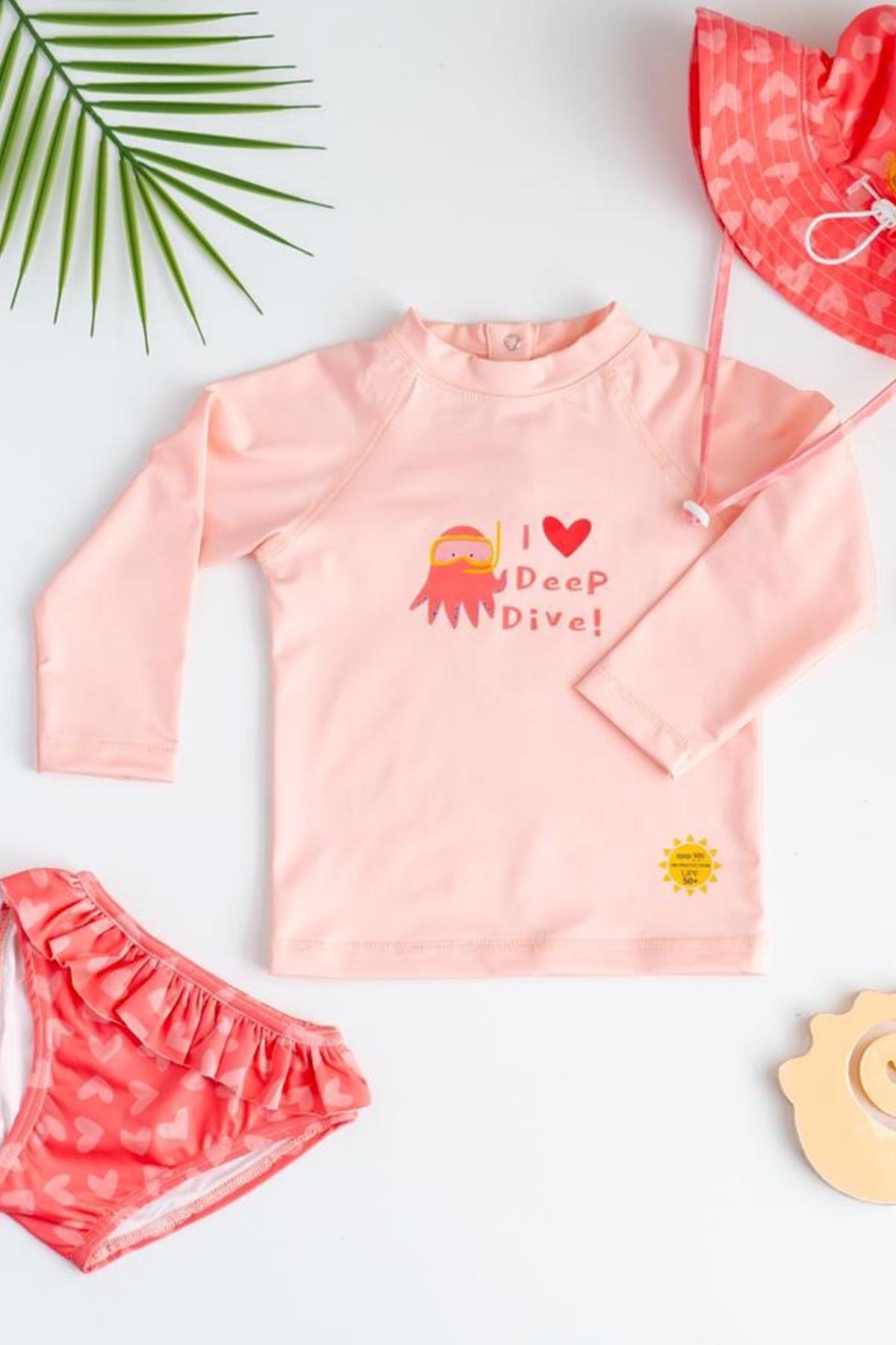 UV Korumalı Uzun Kollu Mayo Seti Octolove