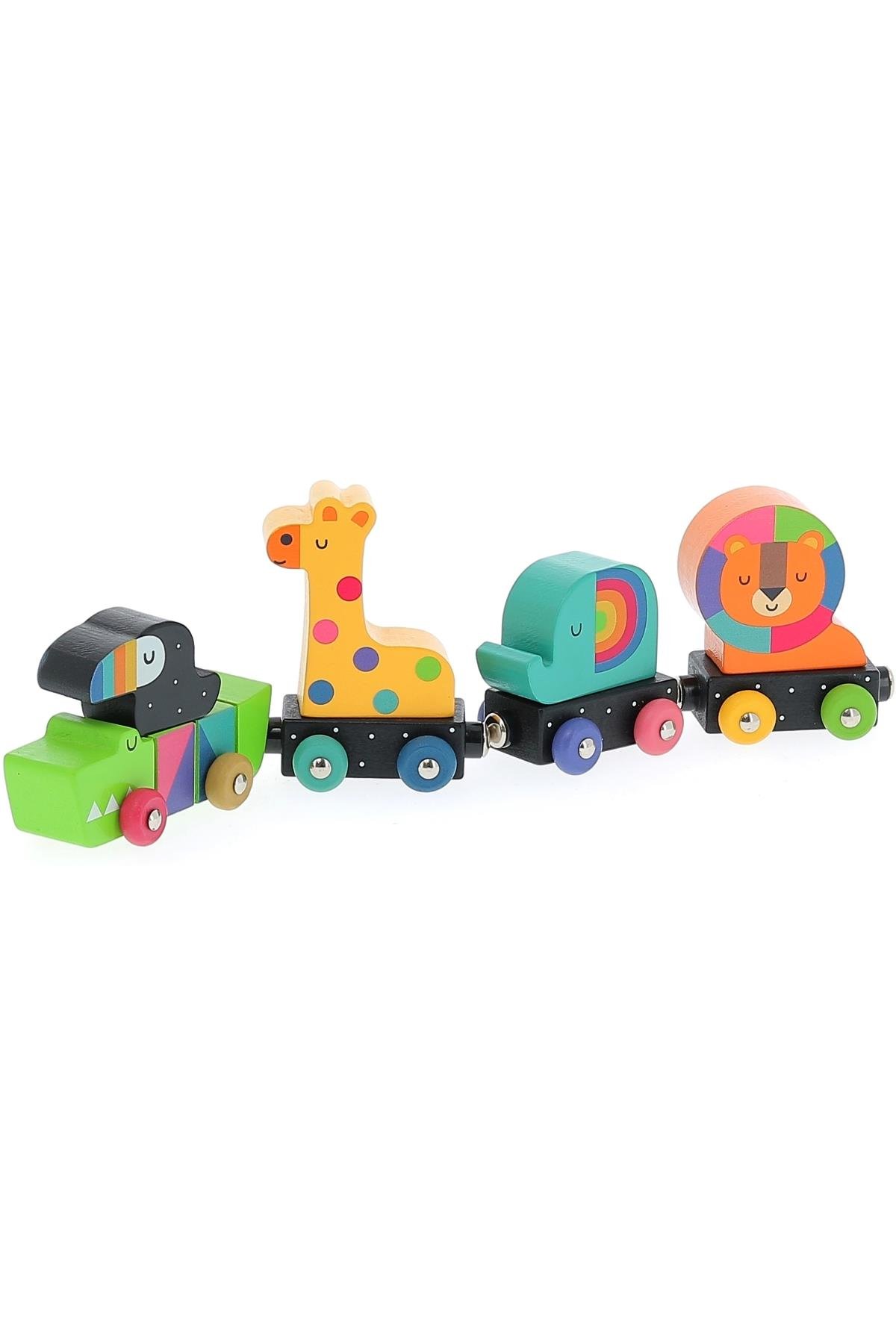 Vilac - Animals' train - Ahşap Hayvanlar Treni - Andy Westface Çok Renkli