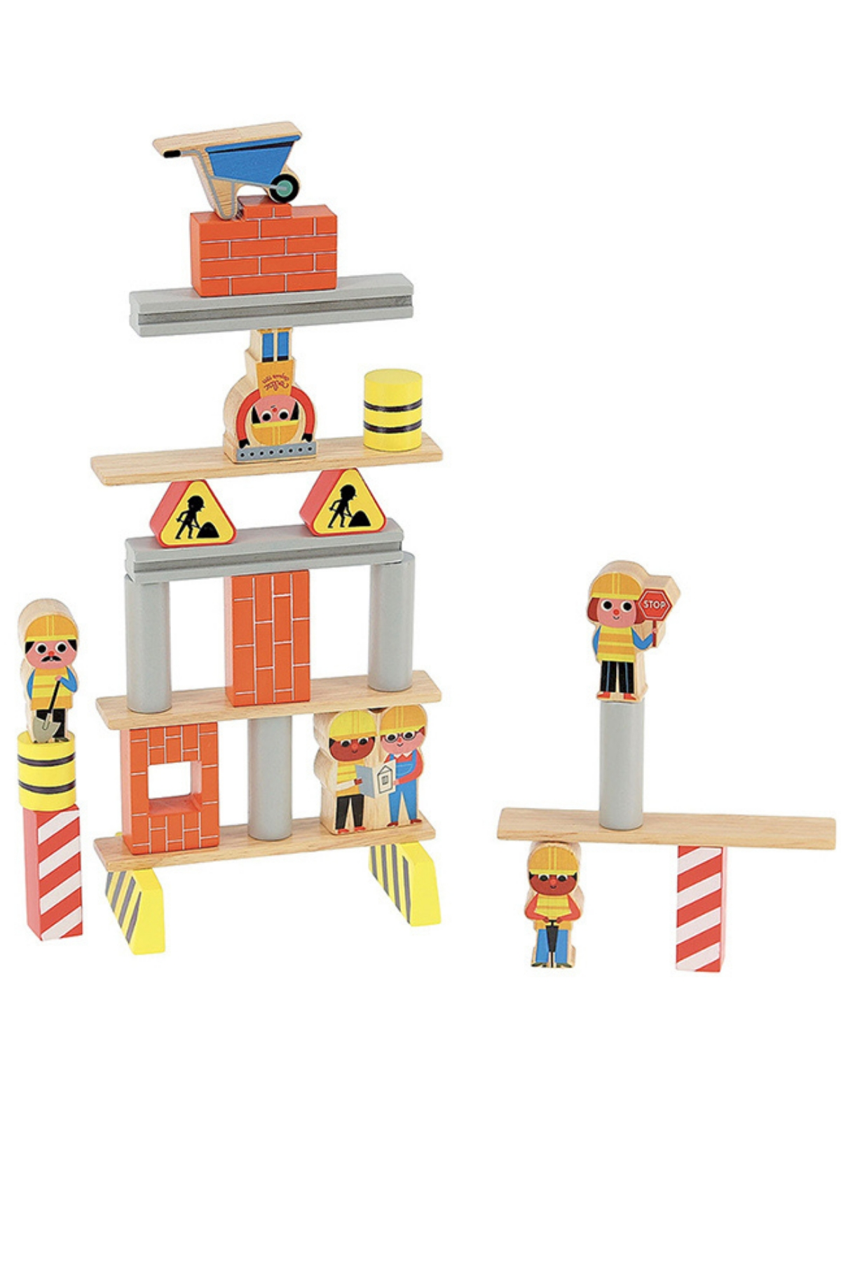 Vilac - Construction Site Equilibrist Game - İnşaat Denge Oyunu - Ingela P.Arrhenius Çok Renkli
