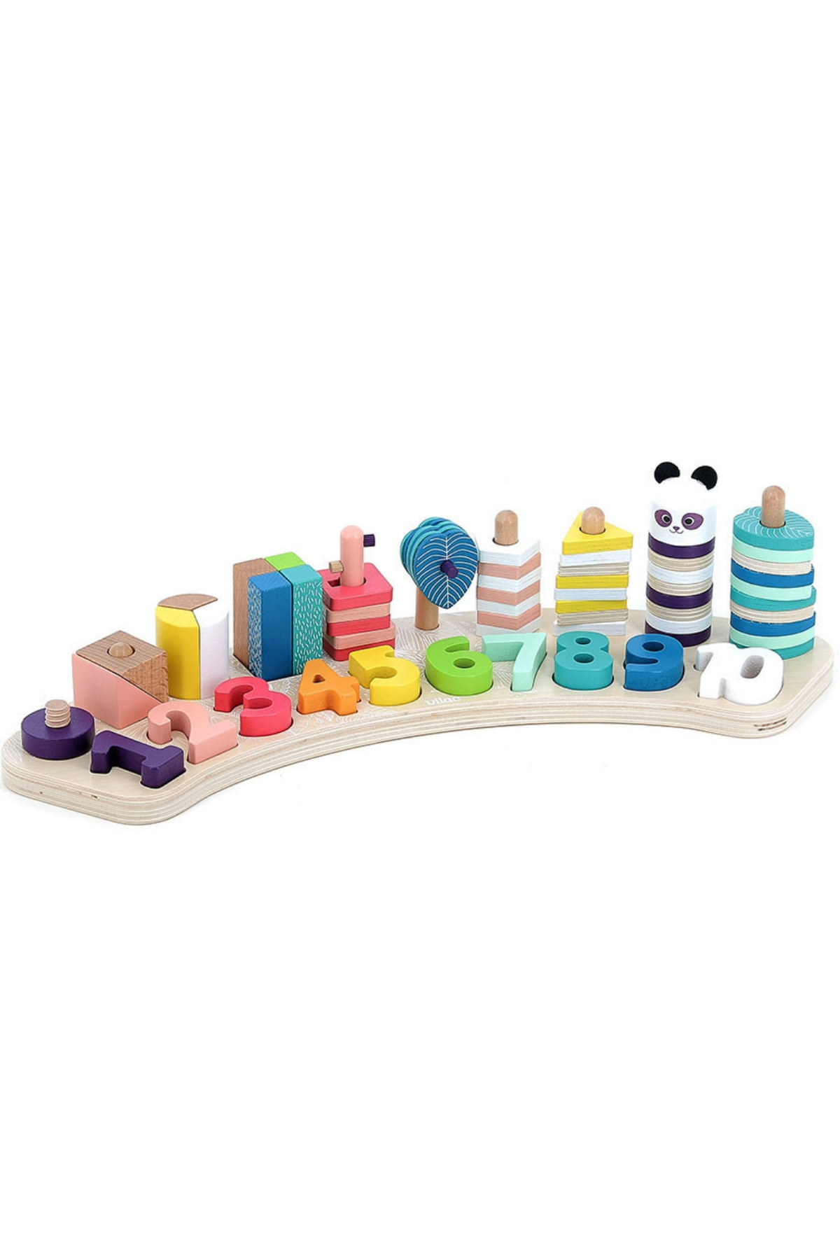 Vilac - Early learning toy 1,2,3… - Ahşaptan Öğrenme Oyunu 1,2,3,… Çok Renkli