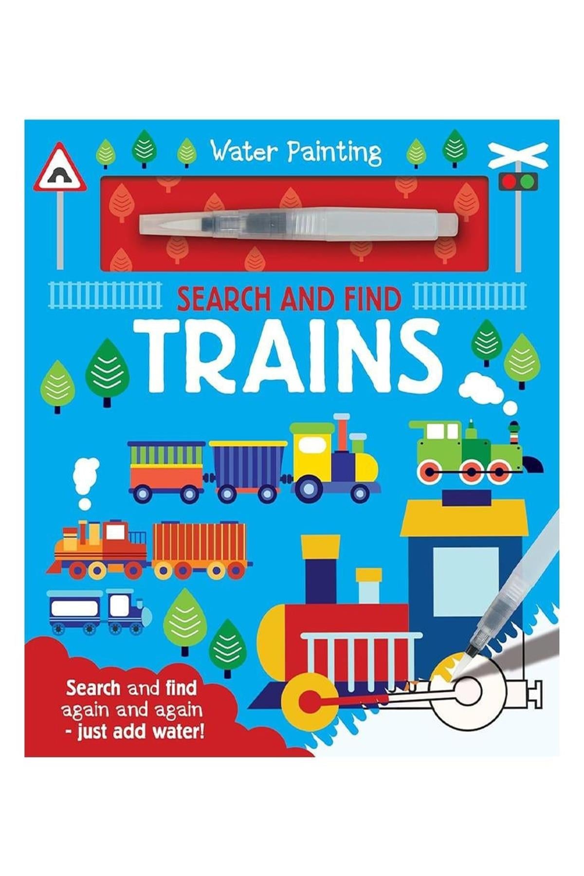 Water Painting - Search and Find Trains Çok Renkli