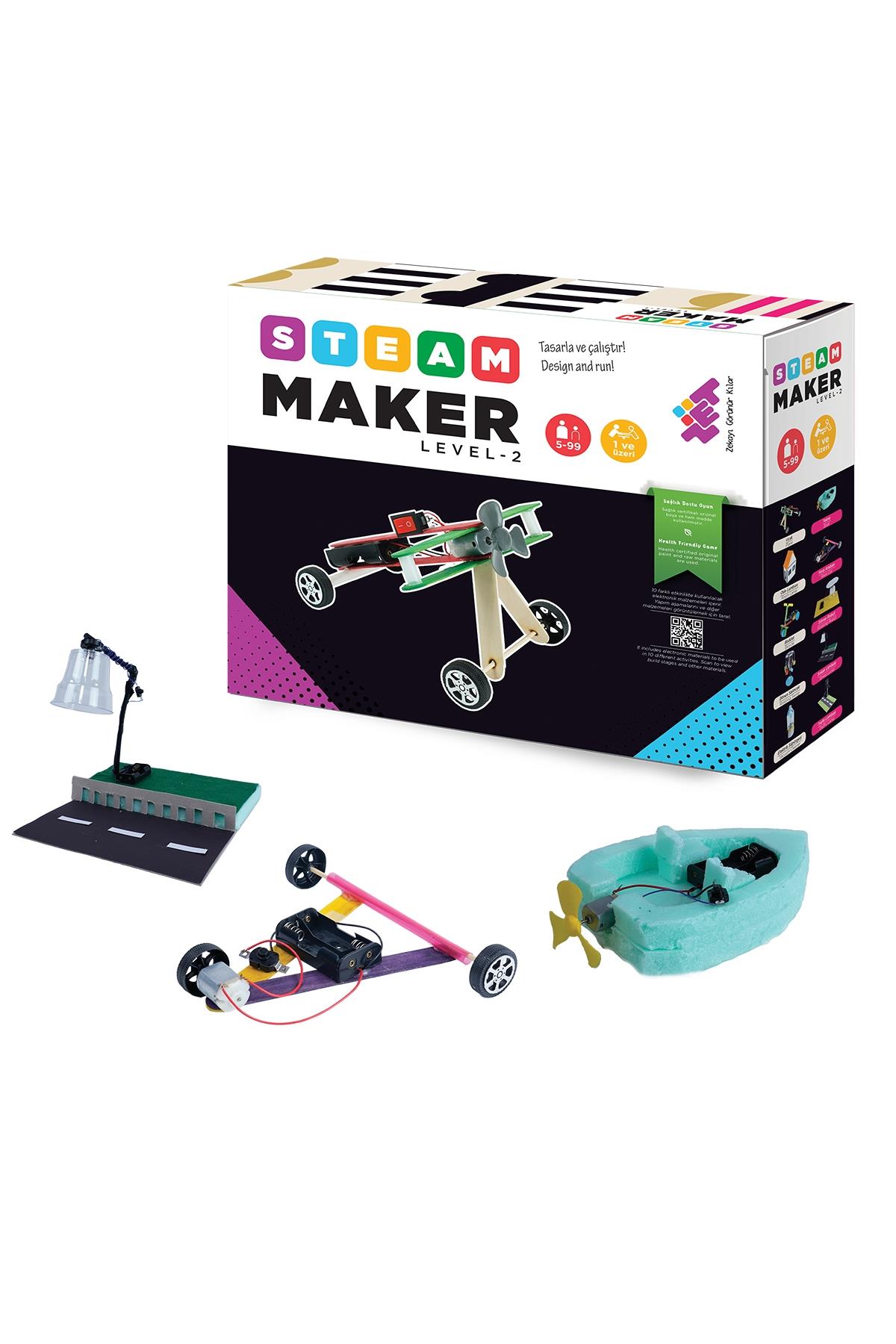 Zetzeka / STEM - MAKER ELEKTRONİK SETİ LEVEL-2 Çok Renkli