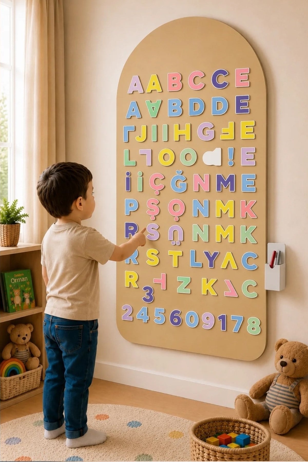 Zigo Toys / Manyetik Puzzle Seti - Harfler ve Rakamlar Çok Renkli