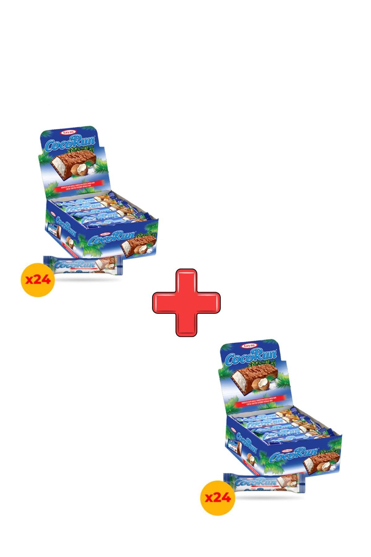 Cocorun Sütlü Hindistan Cevizli Nuga Bar 20 gr X 24 Adet Kutulu 2li Paket