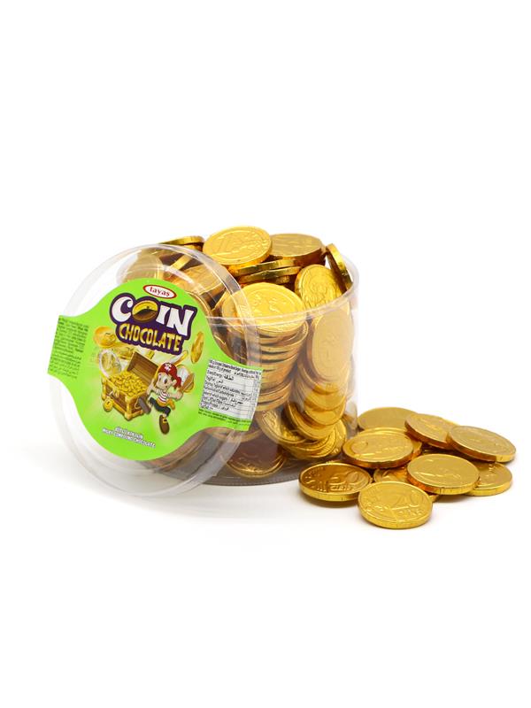 Coin Chocolate Sütlü Para Çikolata 500 Gr Pvc Kutu