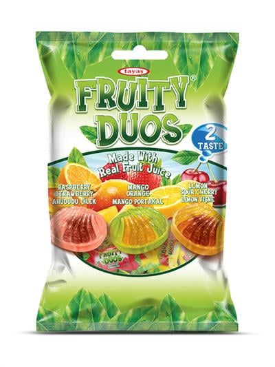 Fruity Duos Meyve Dolgulu Sert Şeker 1 Kg 