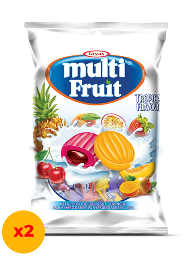 Multi Fruit Karışık Meyveli Ser Şeker Poşet 500 Gr x 2