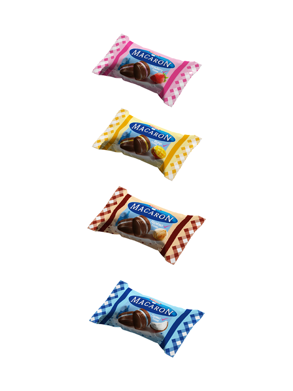Macaron Karışık Krema Aromalı Dikey Poşet 500 Gr x 2