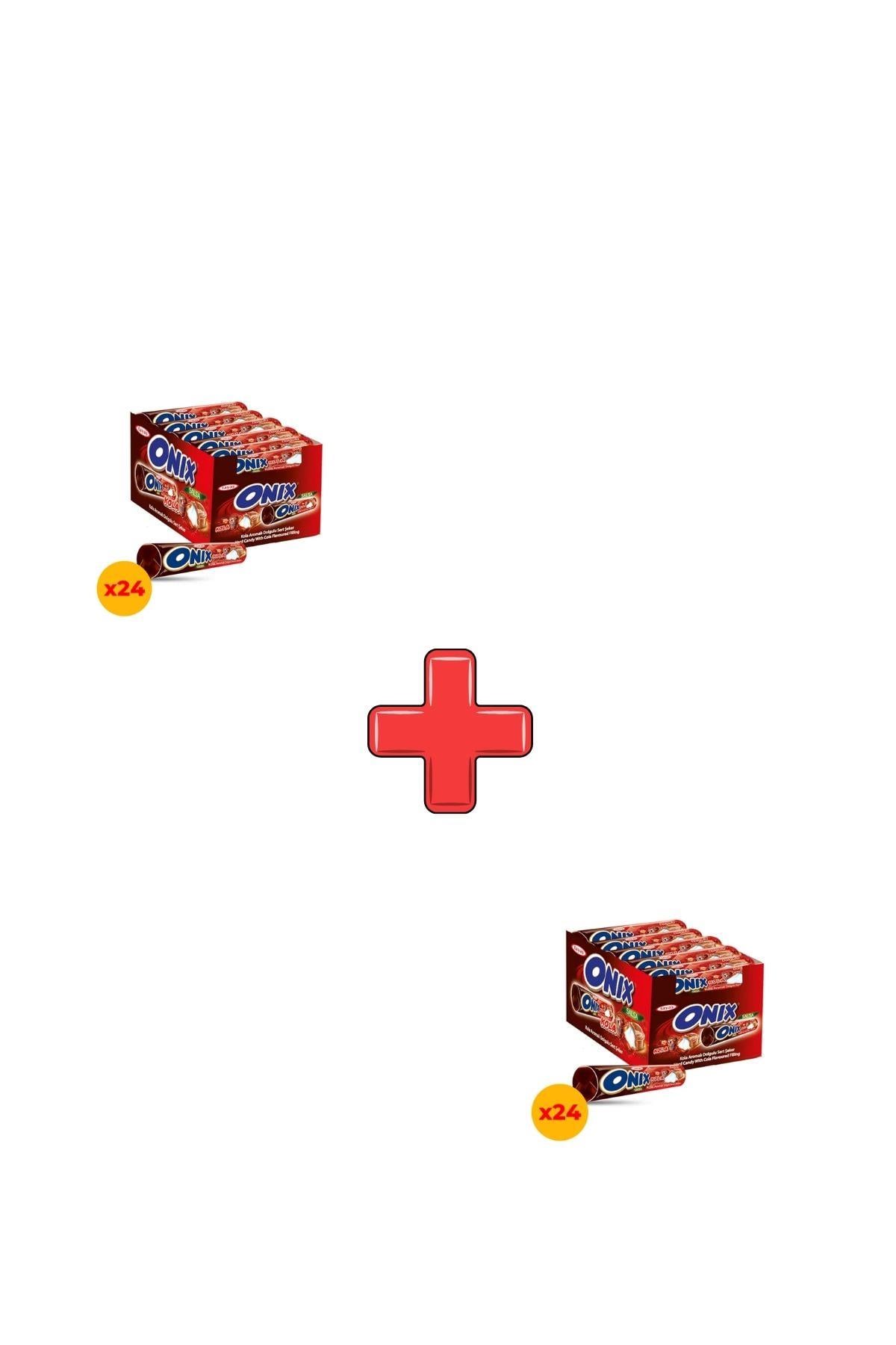 Onıx Kola Aromalı Rulo Şeker 22grX24 Adet Kutulu 2'li Paket