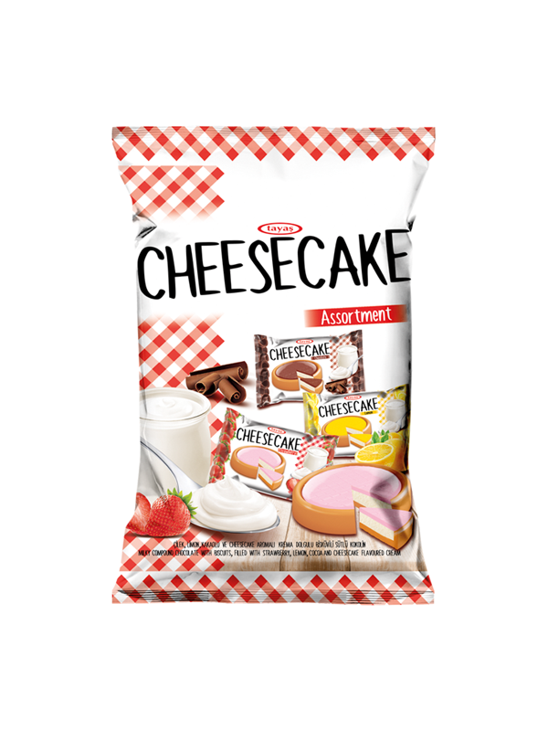 Cheesecake Karışık Aromalı Krema Dolgulu Bisküvili Sütlü Kokolin 1 kg Poşet