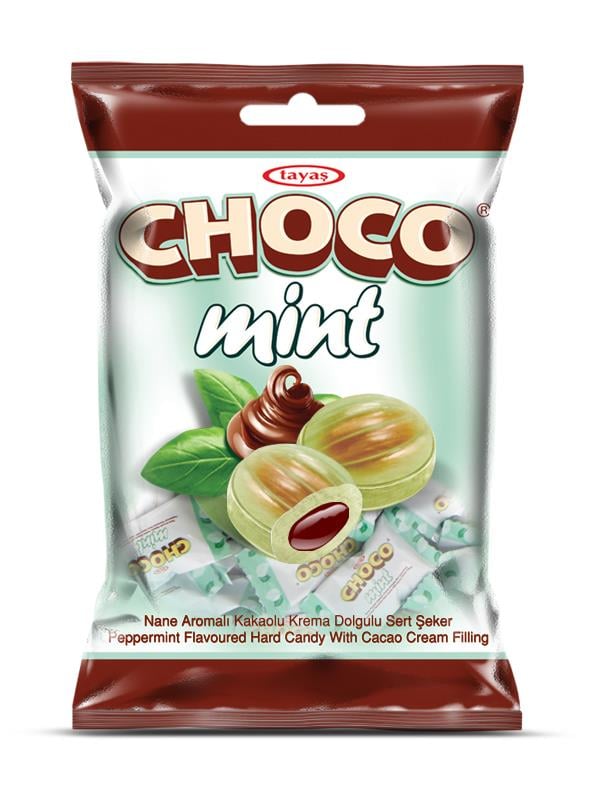 Choco Mint Nane Aromalı Kakao Krema Dolgulu Sert Şeker 1 Kg Poşet