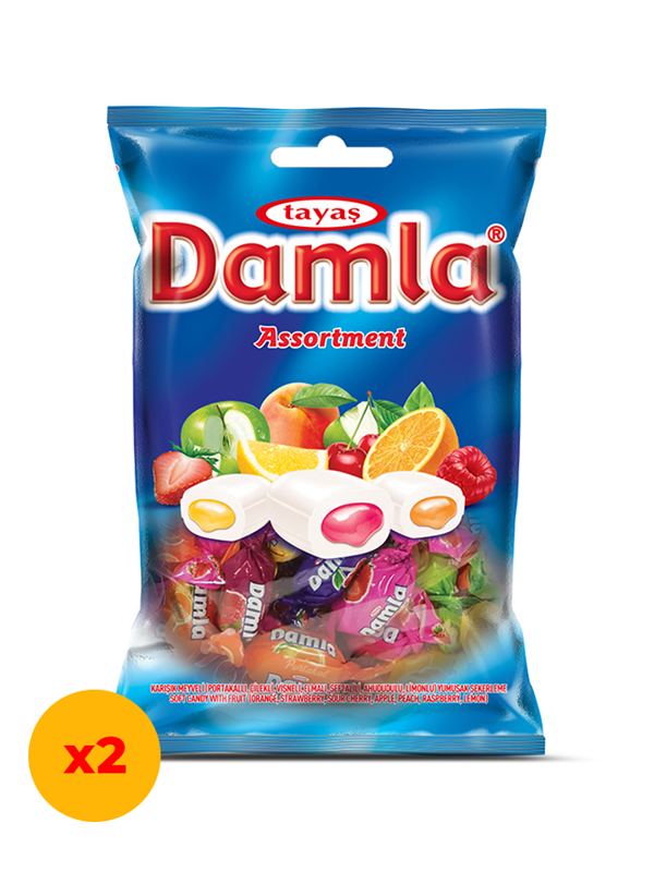 Damla Karışık Meyveli Yumuşak Şeker 500 G x2