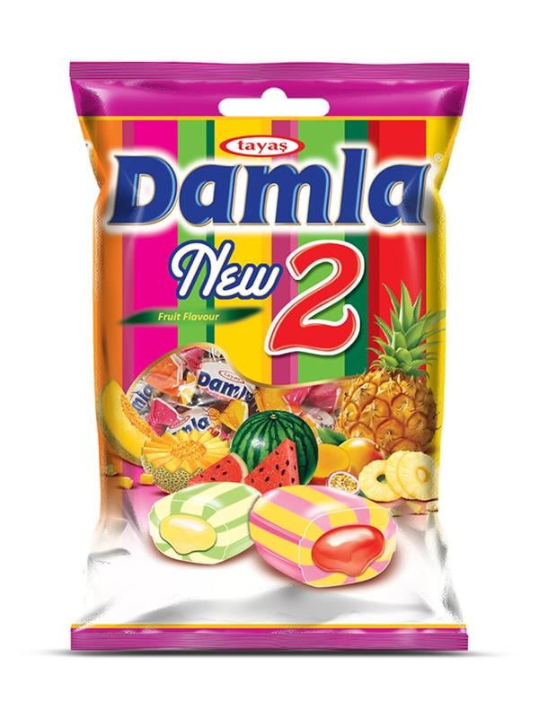 Damla Karpuz-Tropikal, Kavun-Ananas Aromalı Yumuşak Şeker 1 Kg